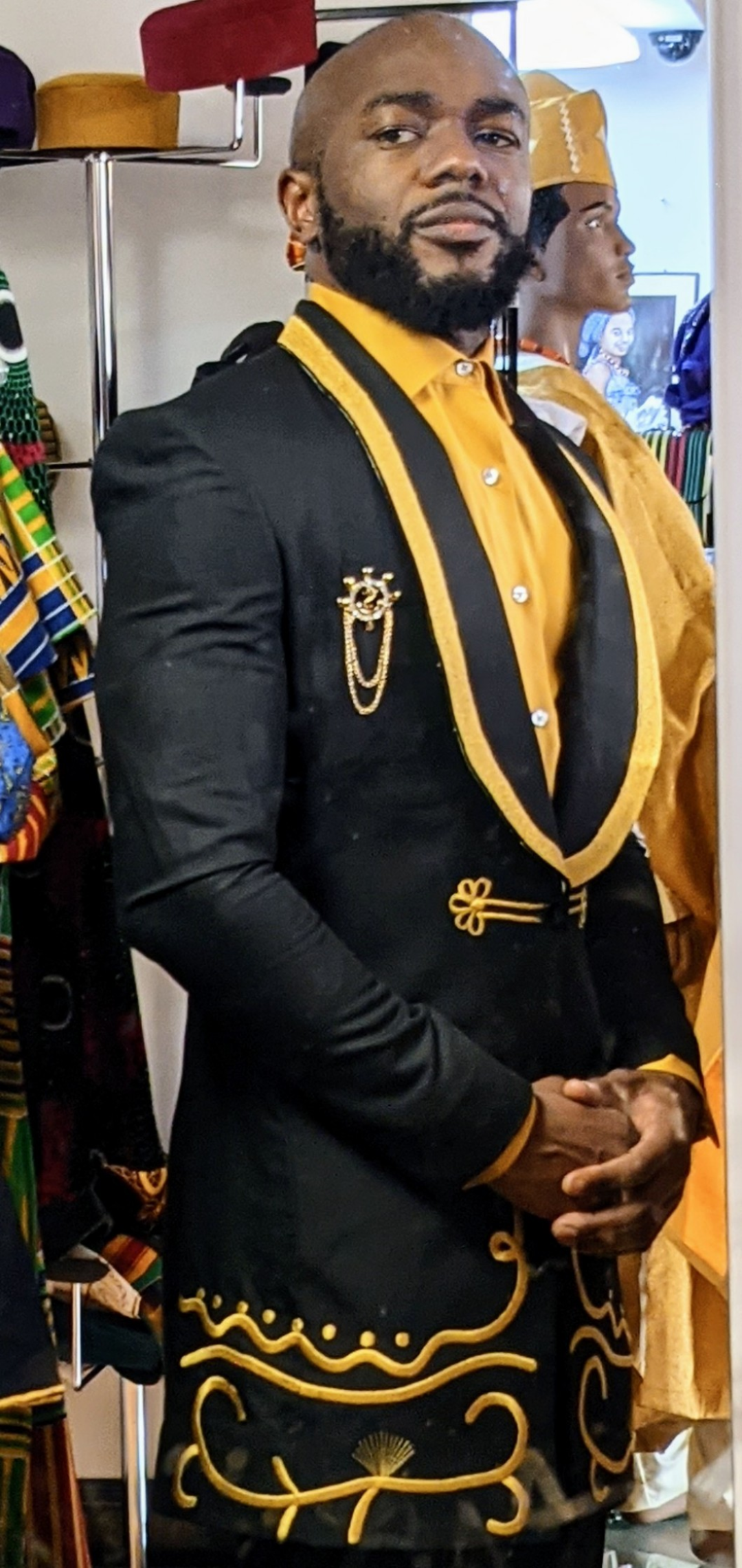 Owolapo Embroidered African Suit for Men- DPKI728、mySite、solidvoid