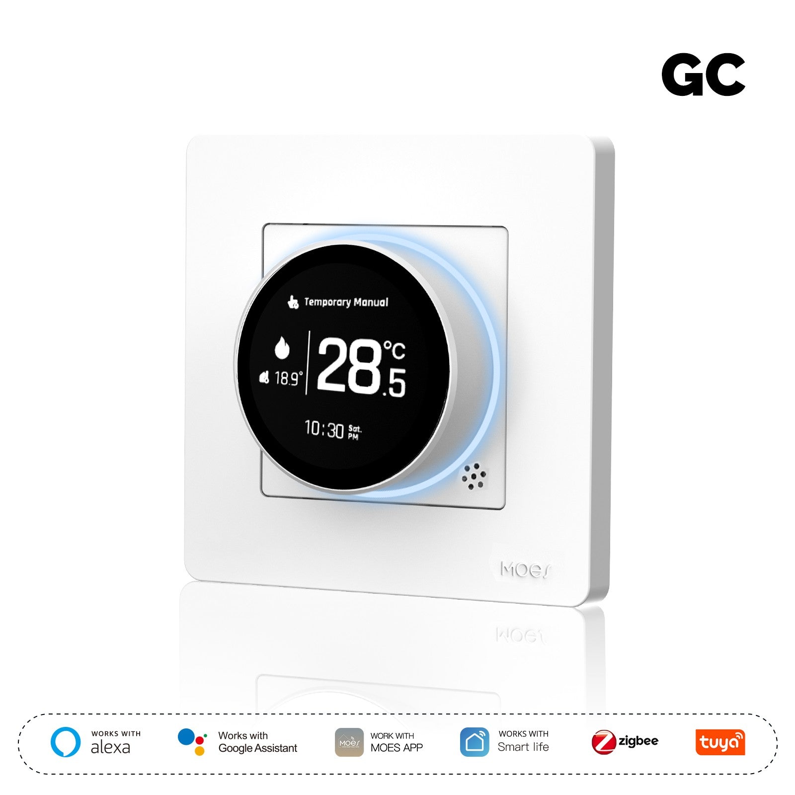 ZigBee Star Ring Smart Thermostat Temperature Controller Water Boiler Electric Heating、mySite、fannypackpong
