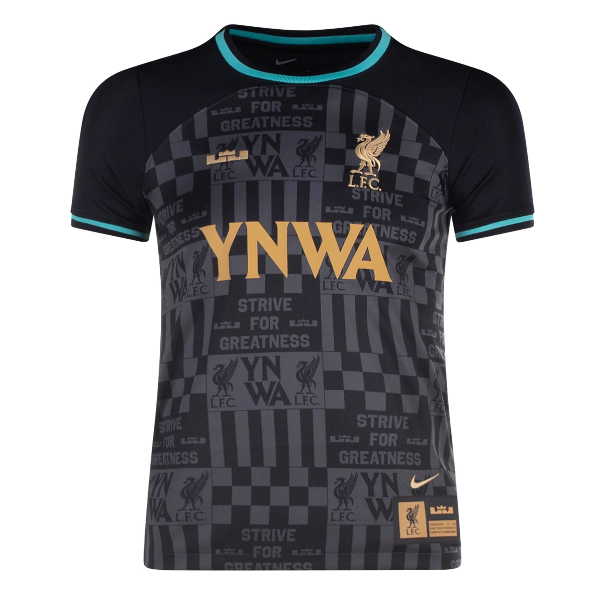 Nike Kid's Liverpool 2023/24 Lebron James Jersey Black、mySite、noshort