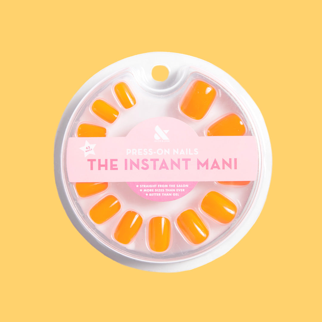 Neon Tangerine | Squoval | Extra Short、mySite、solidvoid