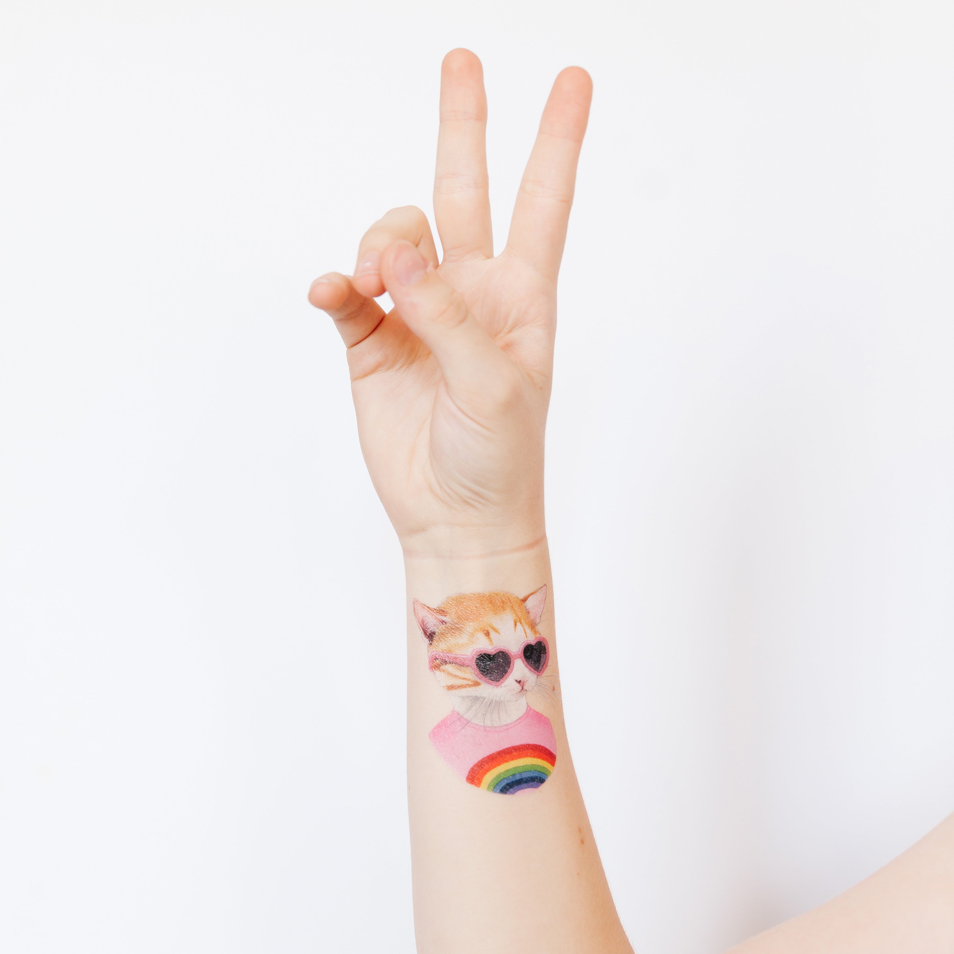  Rainbow Kitten Tattly Temporary Tattoos、mySite、ghnorth