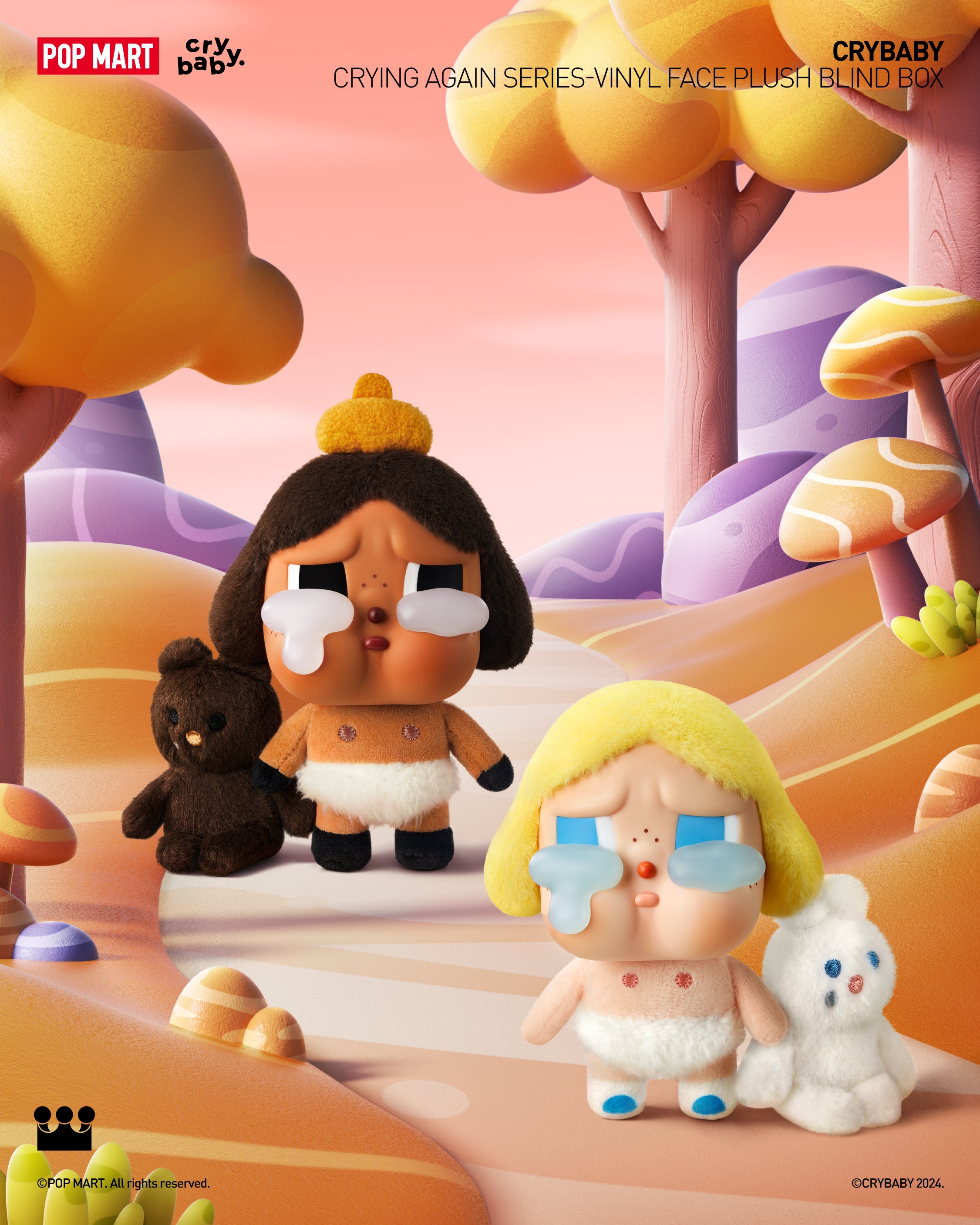  POP MART CRYBABY Crying Again Series-Vinyl Face Plush Blind Box、mySite、greenlandpopulation