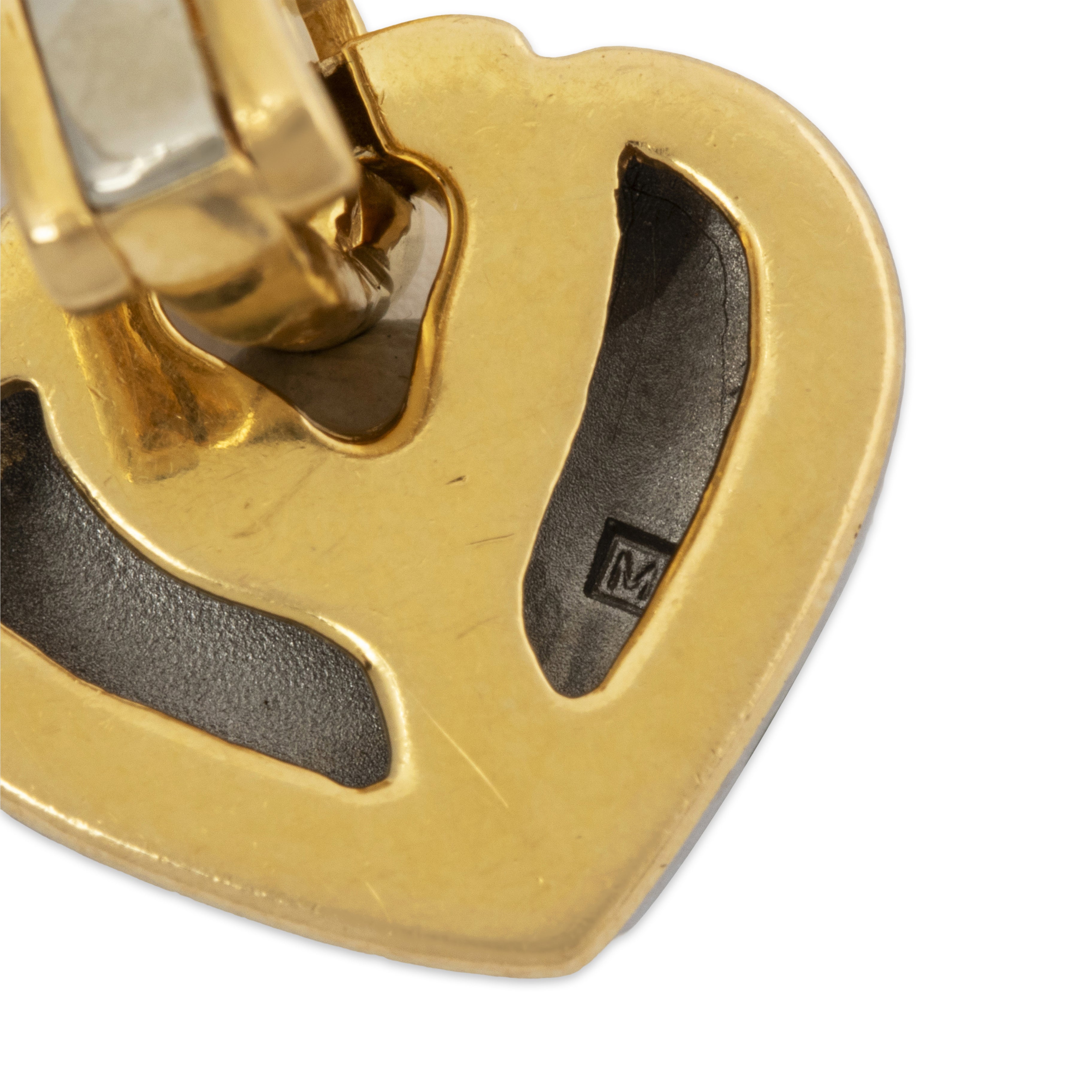 Vintage Bvlgari 18k Yellow & White Gold Doppio Cuore Earrings、mySite、hinf8tx79