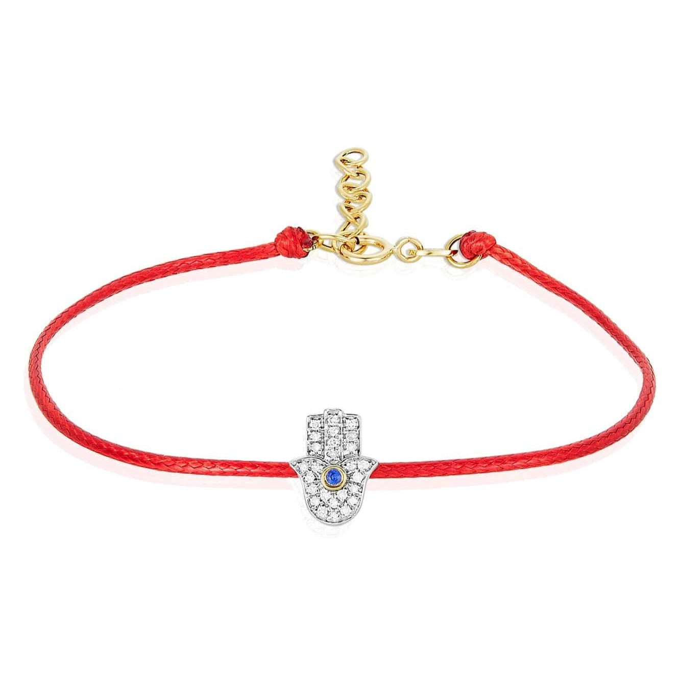 Protection Bracelet with Diamond Hamsa - Red or Black、mySite、topwebapps