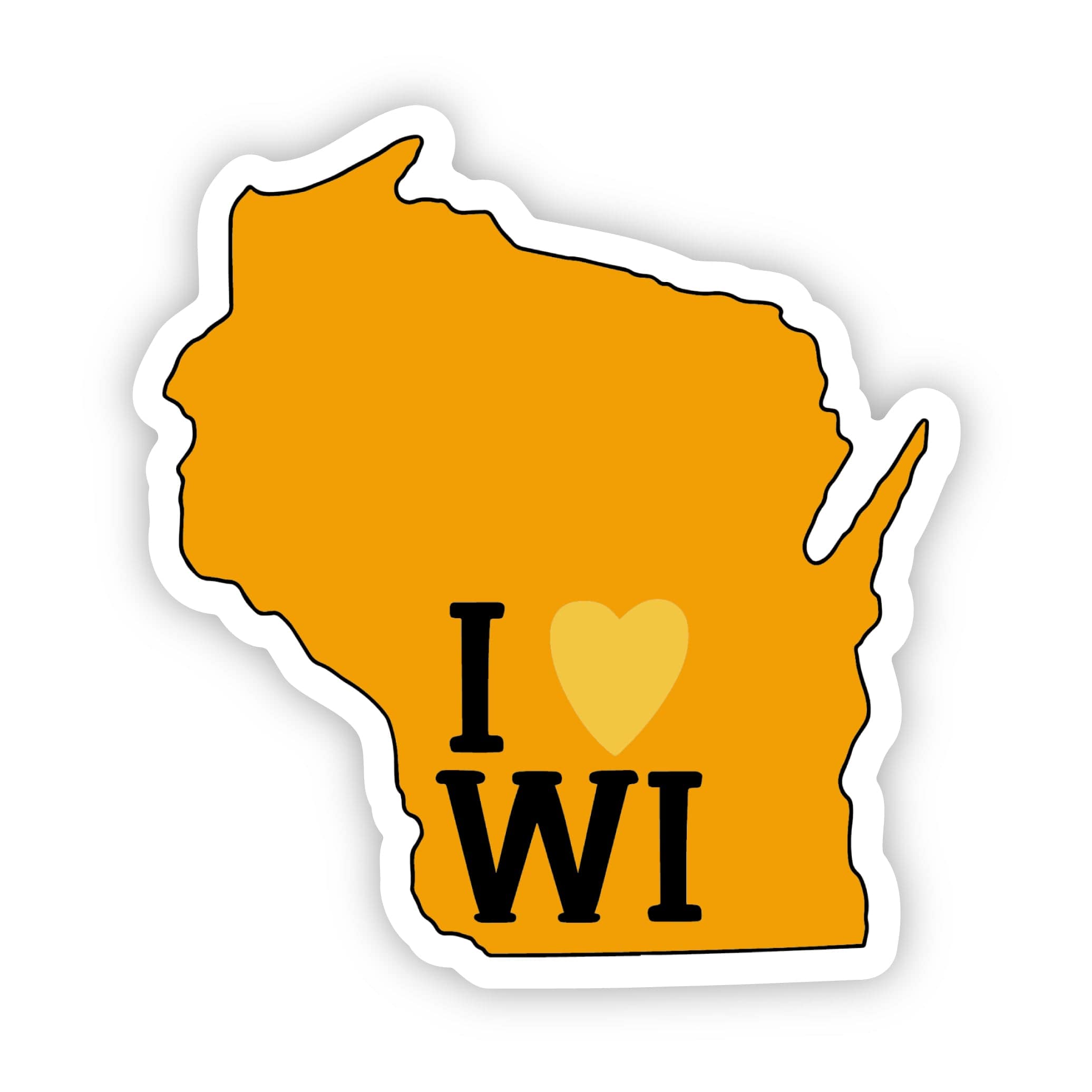  I Love Wisconsin Sticker、mySite、ghnorth