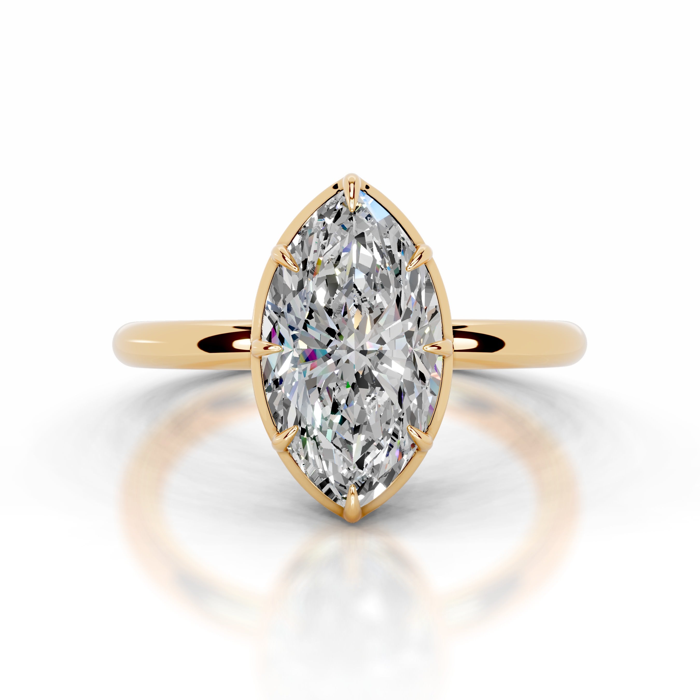 Narcisa Moissanite Ring - 18K Yellow Gold、mySite、hinf8tx79