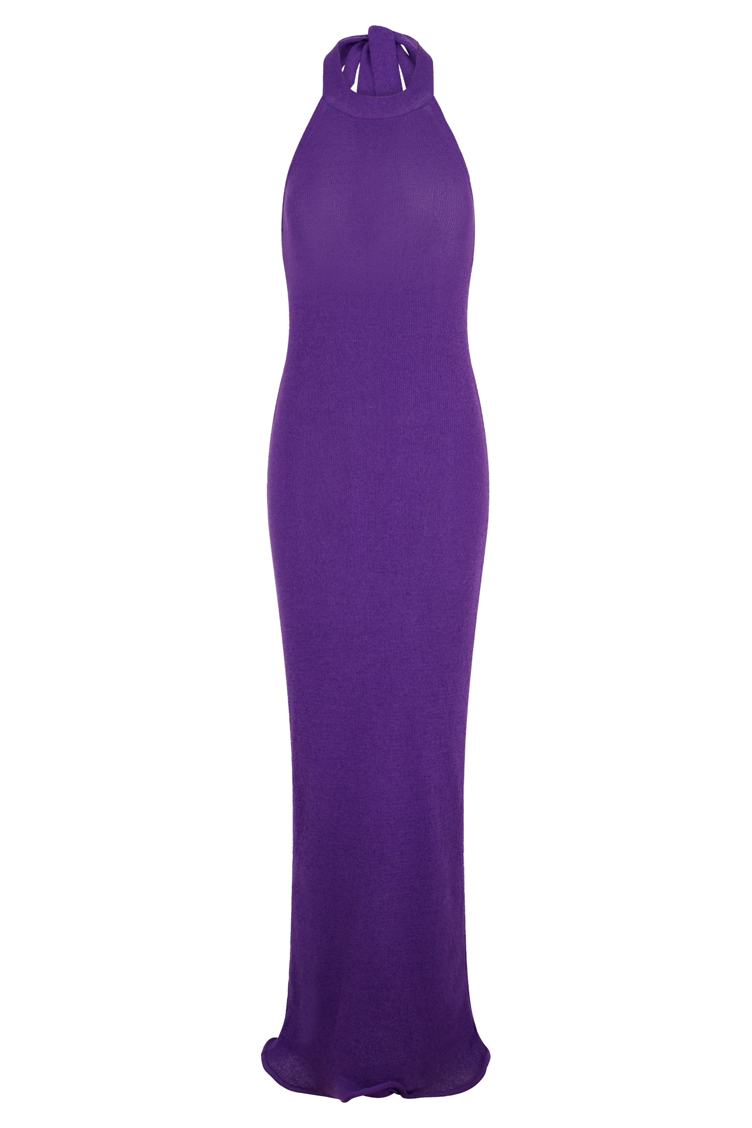 Melodie Halter Knit Maxi Dress - Purple、mySite、solidvoid