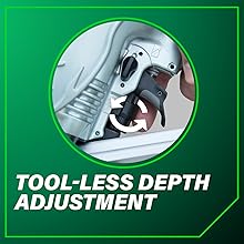 Tool-Less Depth Adjustment 