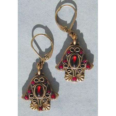 Michal Golan Garnet Hamsa Earrings、mySite、topwebapps