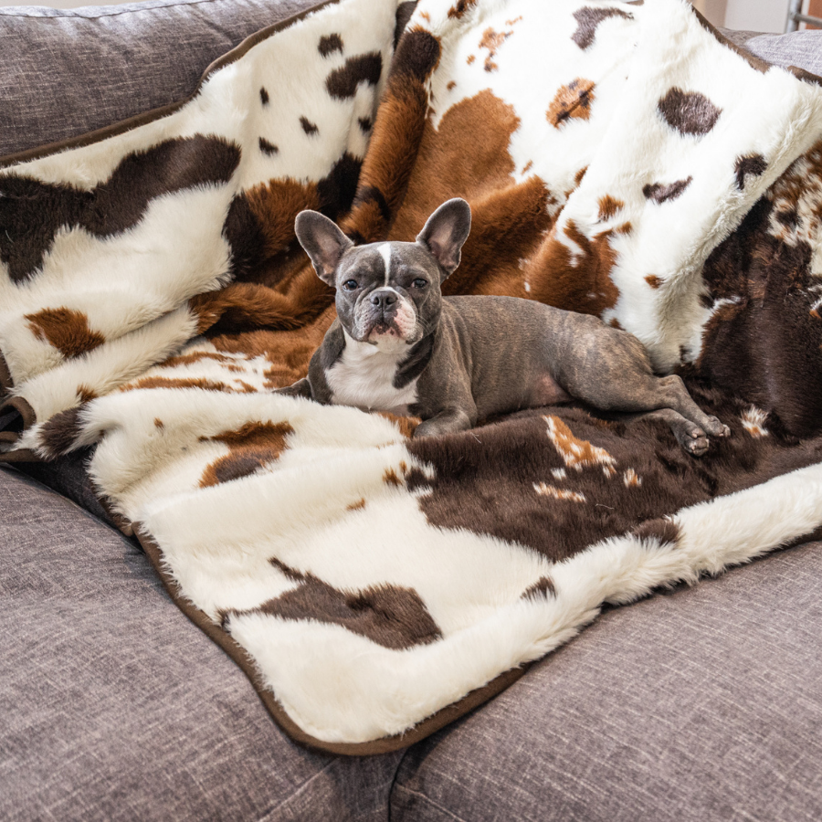 PupProtector™ Waterproof Throw Blanket - Brown Faux Cowhide、mySite、solidvoid