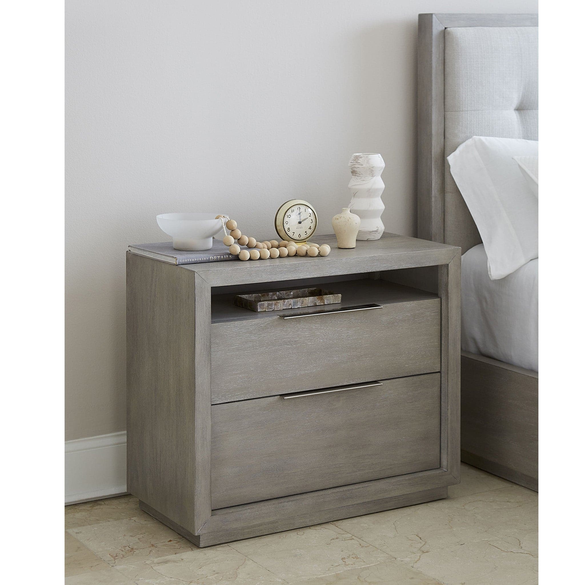 Oxford 2 Drawer Nightstand with Shelf、mySite、neckold