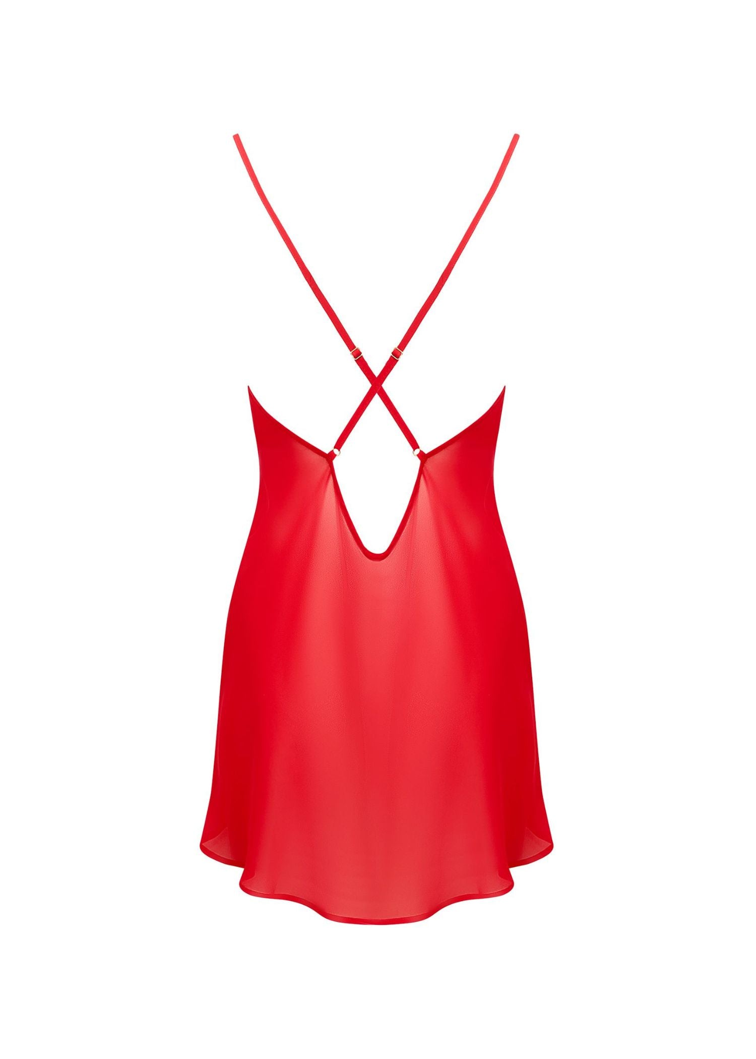  Rosalie Short Chemise Slip (Red/Sheer)、mySite、justintrudeaud