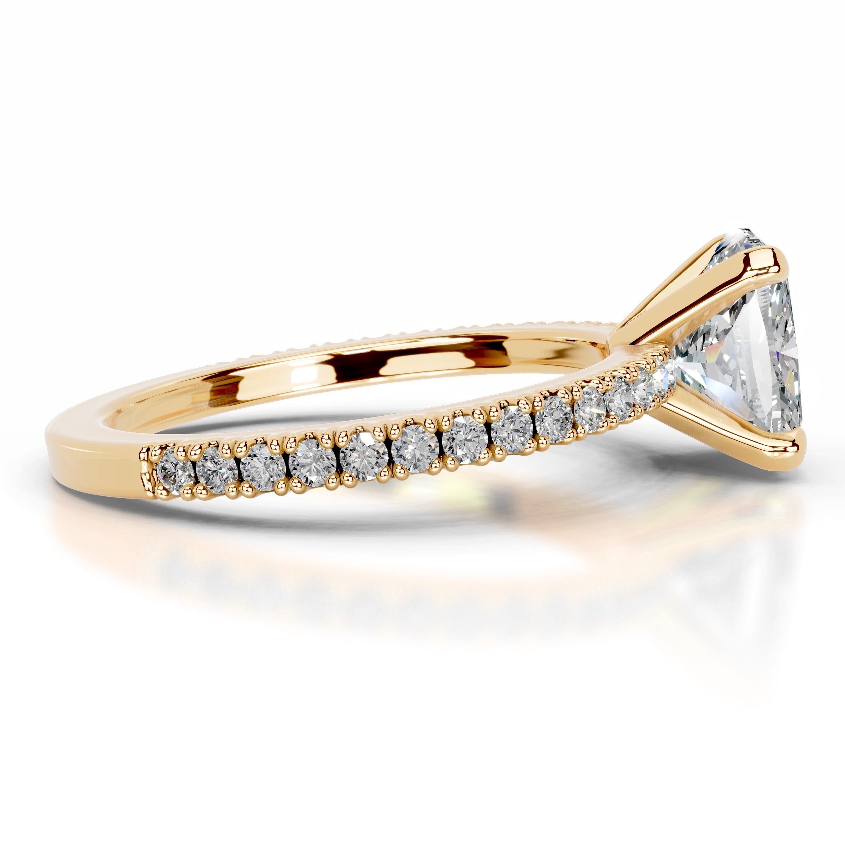 Luisana Moissanite & Diamond Ring - 18K Yellow Gold (RTS)、mySite、hinf8tx79