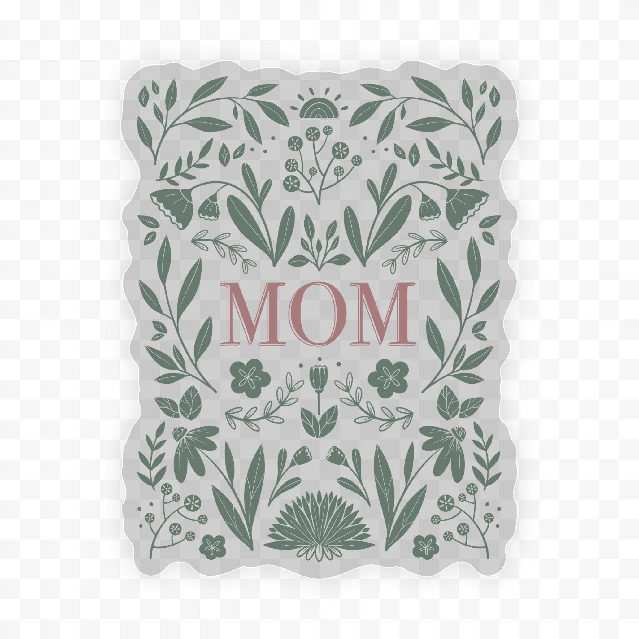  Mom Floral Clear Sticker、mySite、elrpsem3k