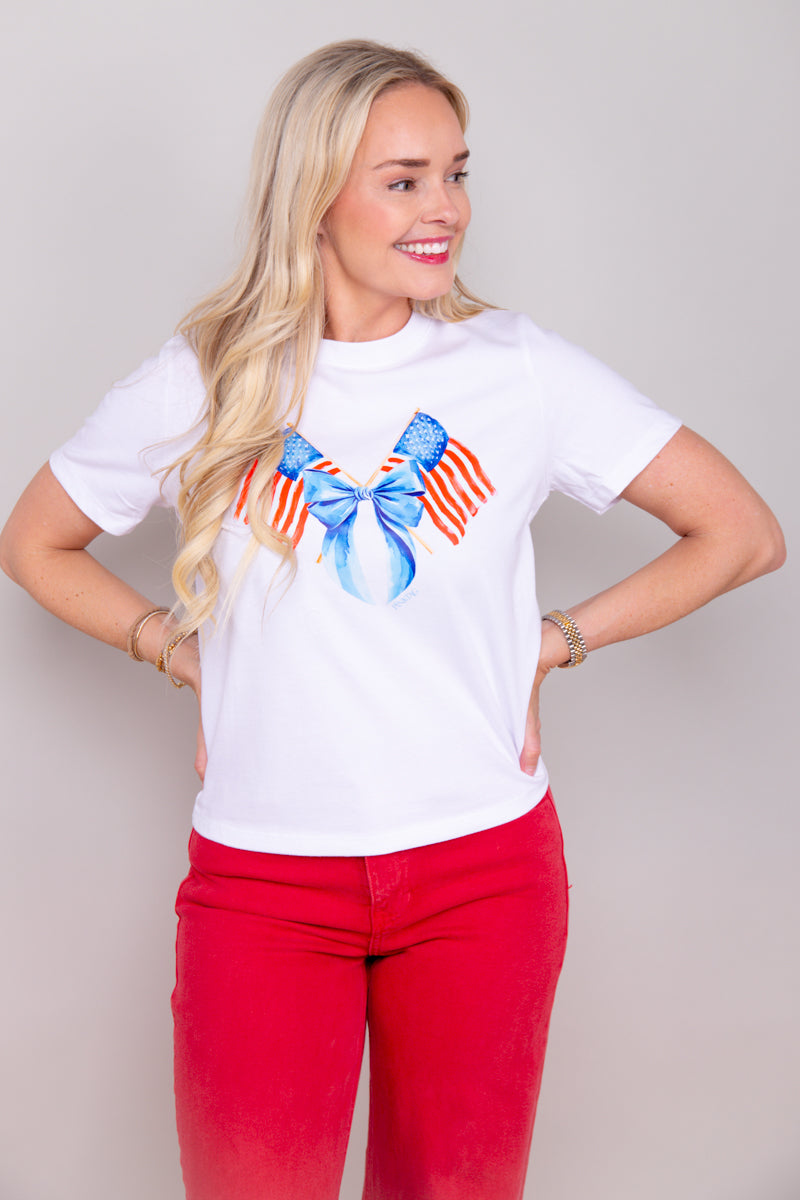 Stars, Stripes, and Bow Graphic Tee、mySite、hinf8tx79