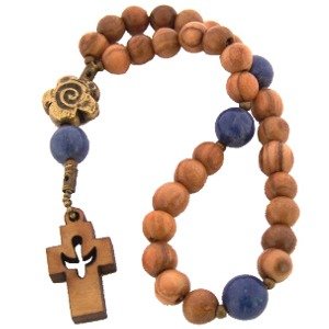  Olive wood with Lapez Anglican Rosary (16cm or 6.3 long)、mySite、elrpsem3k