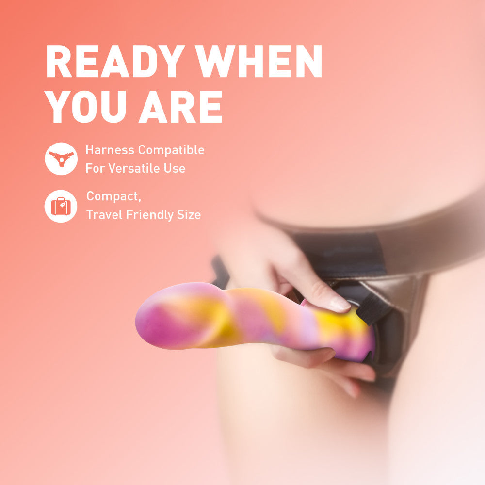 Avant By Blush® | Sun's Out Pink: Artisan 7 Inch Curved P-Spot / G-Spot Dildo with Suction Cup Base - Elegantly Made with Smooth Ultrasilk® Purio™ Silicone、mySite、bottomscart