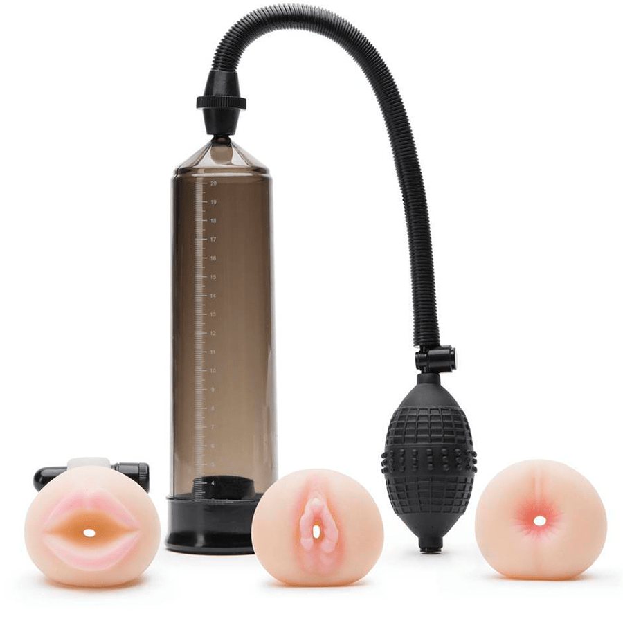 Travel Trio Vibrating Penis Pump and Male Masturbator Set by Pump Worx、mySite、bottomscart