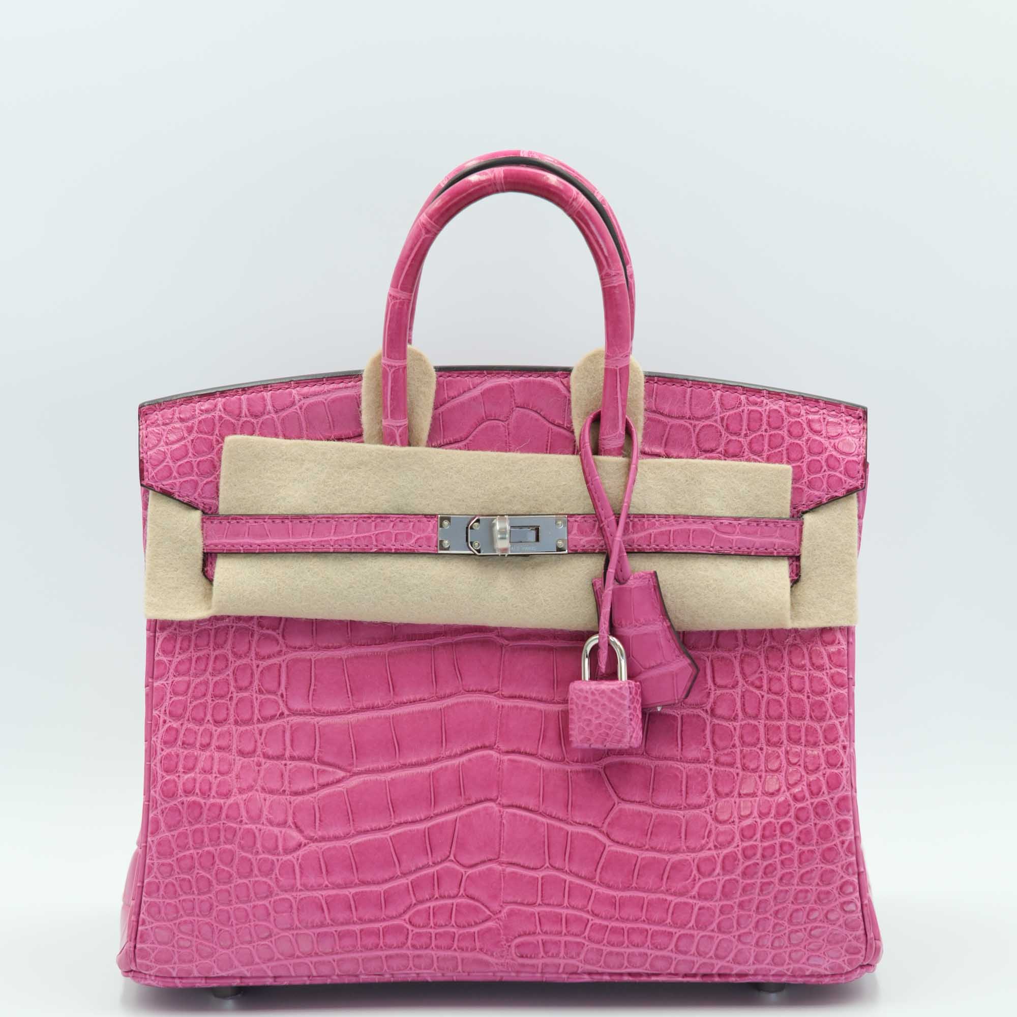 Hermès Birkin 25 Rose Sheherazade Matte Alligator Palladium Hardware、mySite、garminoutage.com