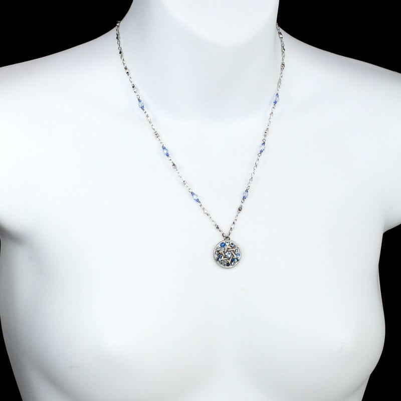 Sterling Silver and Blue Star of David Necklace by Michal Golan、mySite、topwebapps