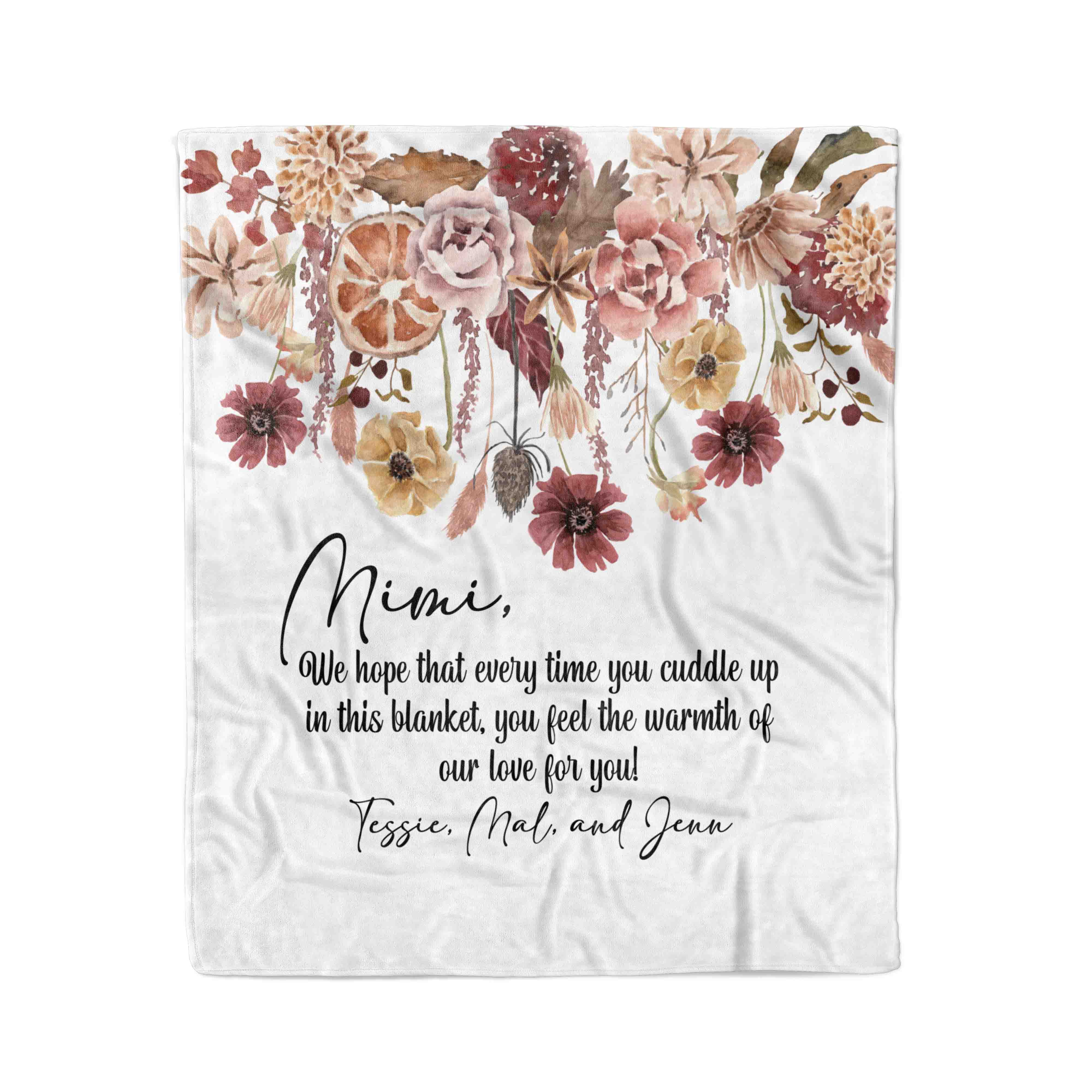  Personalized Blanket | Draped Floral、mySite、layawaytickets