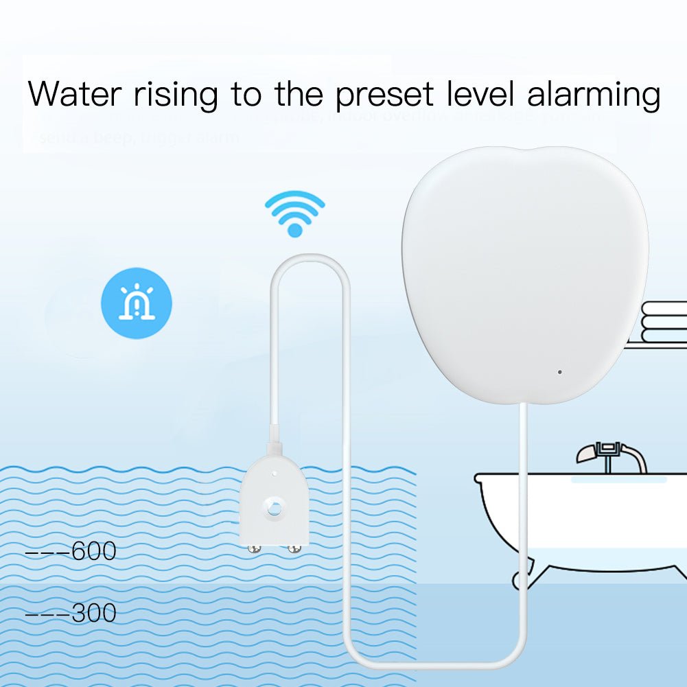 WiFi Smart Flood Sensor Home Alarm Water Leakage Detector、mySite、fannypackpong