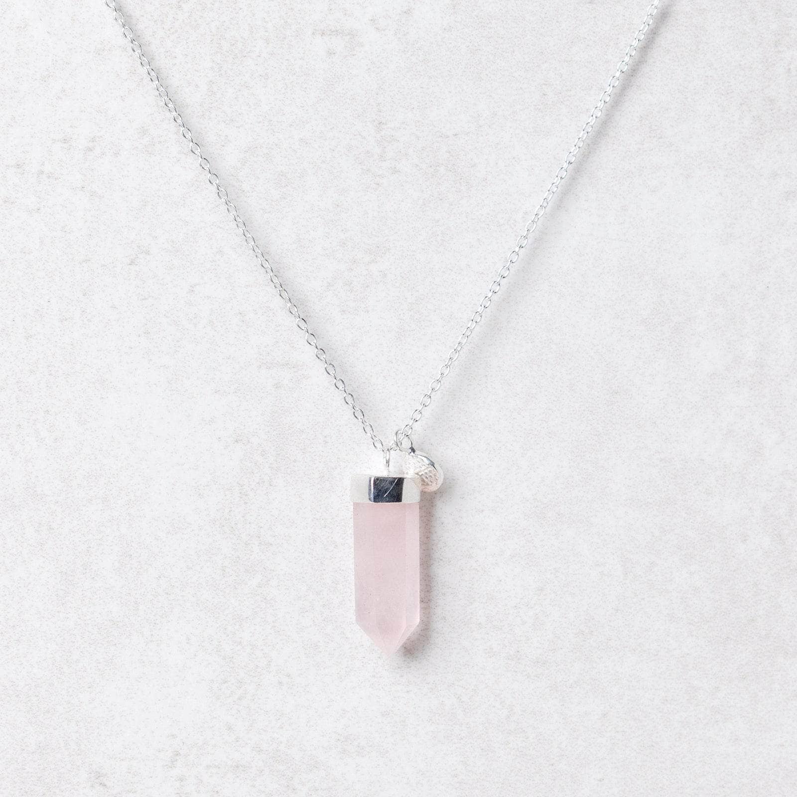 Rose Quartz Crystal Point Necklace、mySite、hinf8tx79