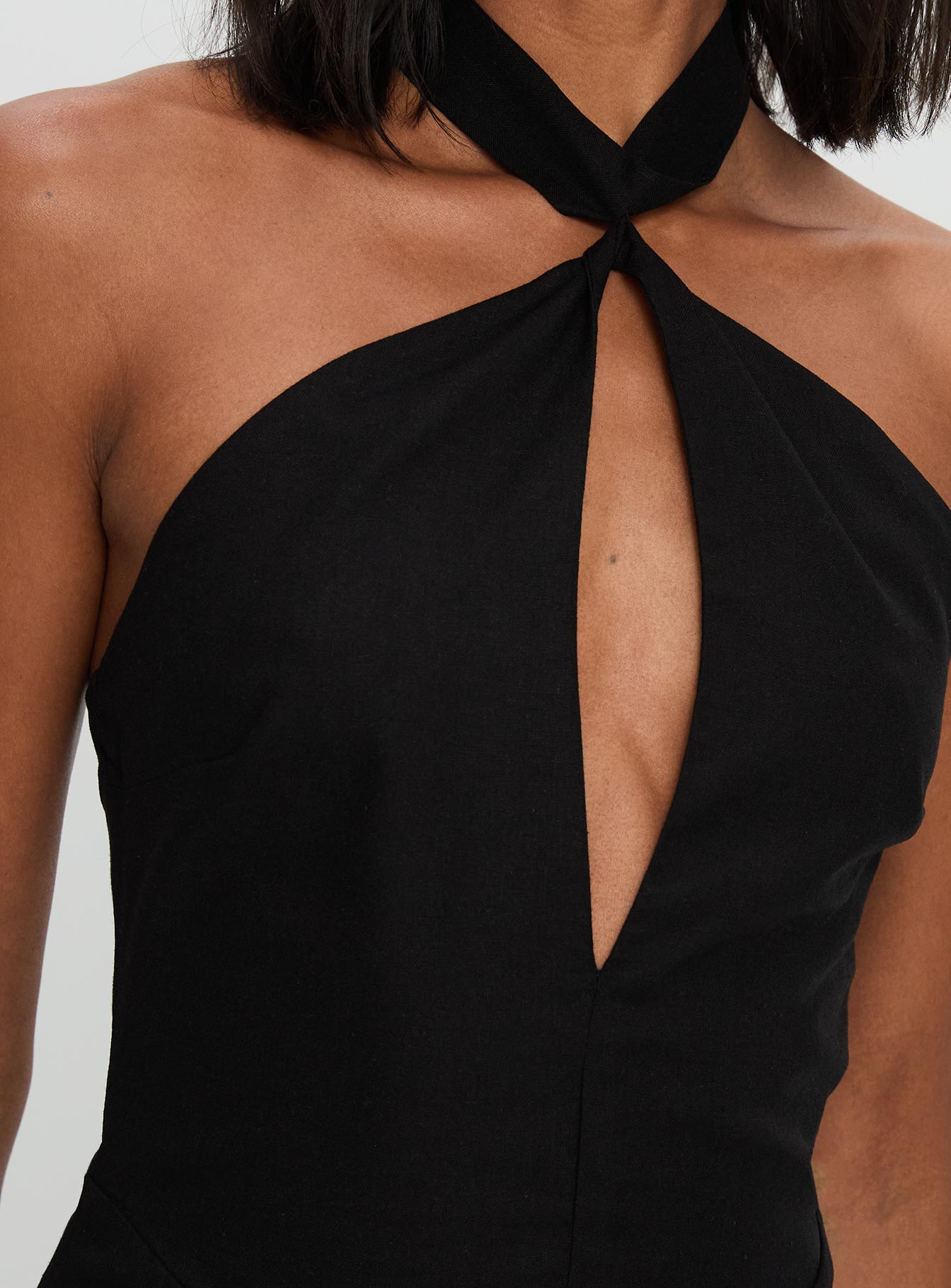 Rapture Halter Maxi Dress Black、mySite、solidvoid