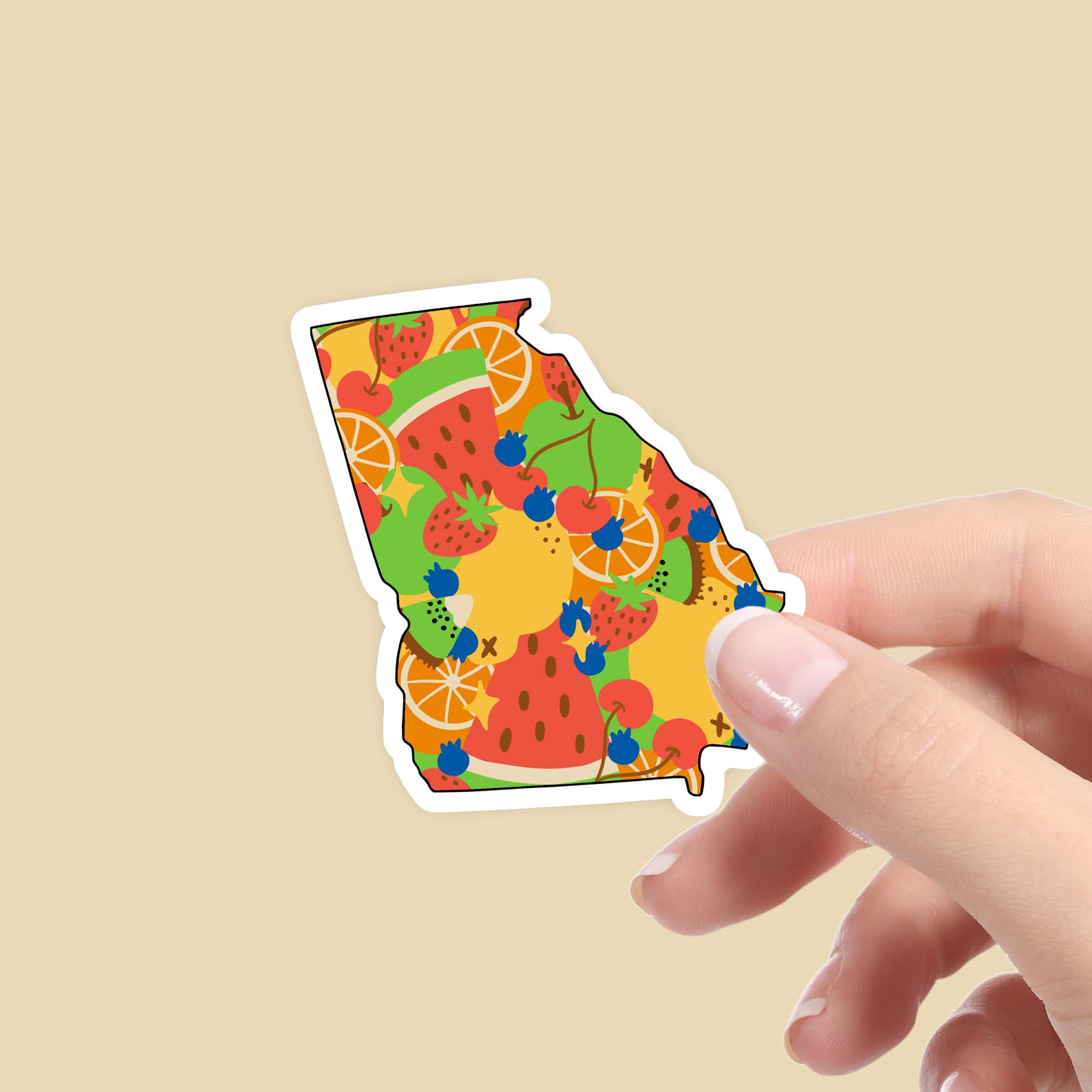  Georgia Fruit Pattern Sticker、mySite、ghnorth