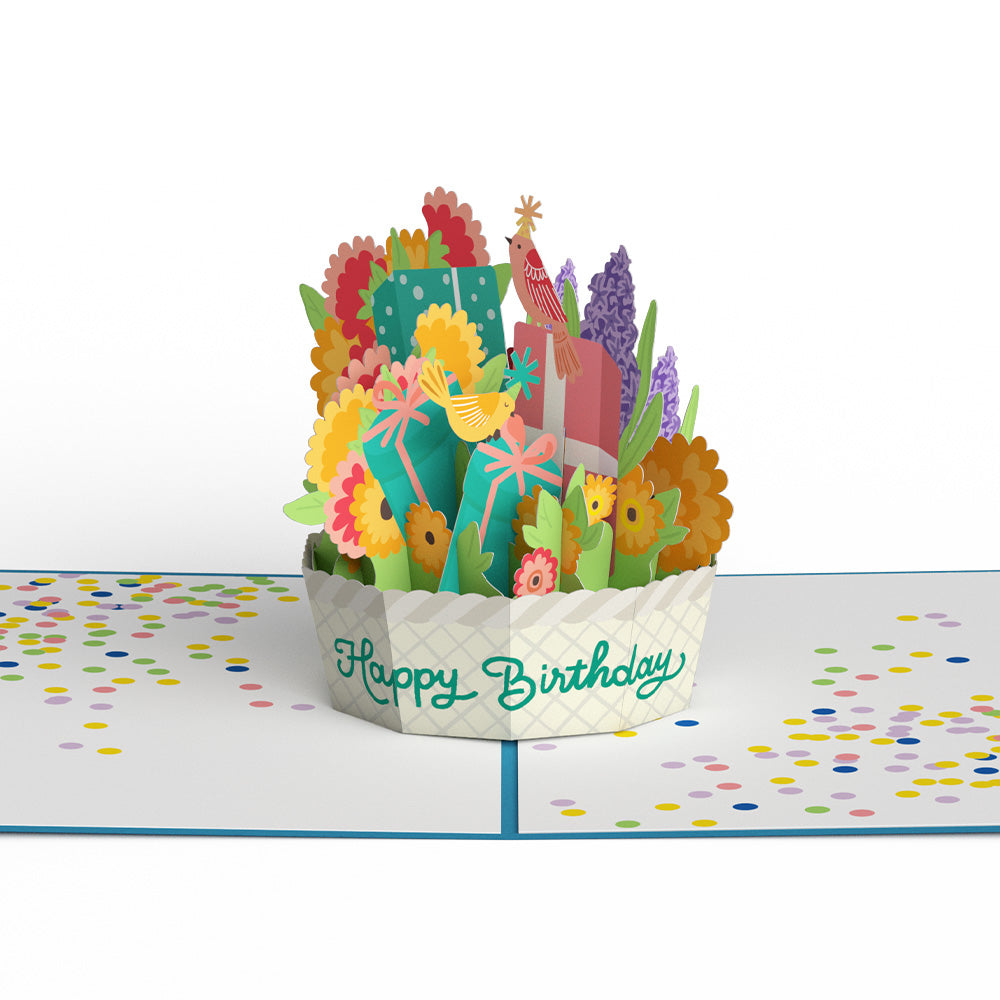 Happy Birthday Basket Pop-Up Card、mySite、solidvoid