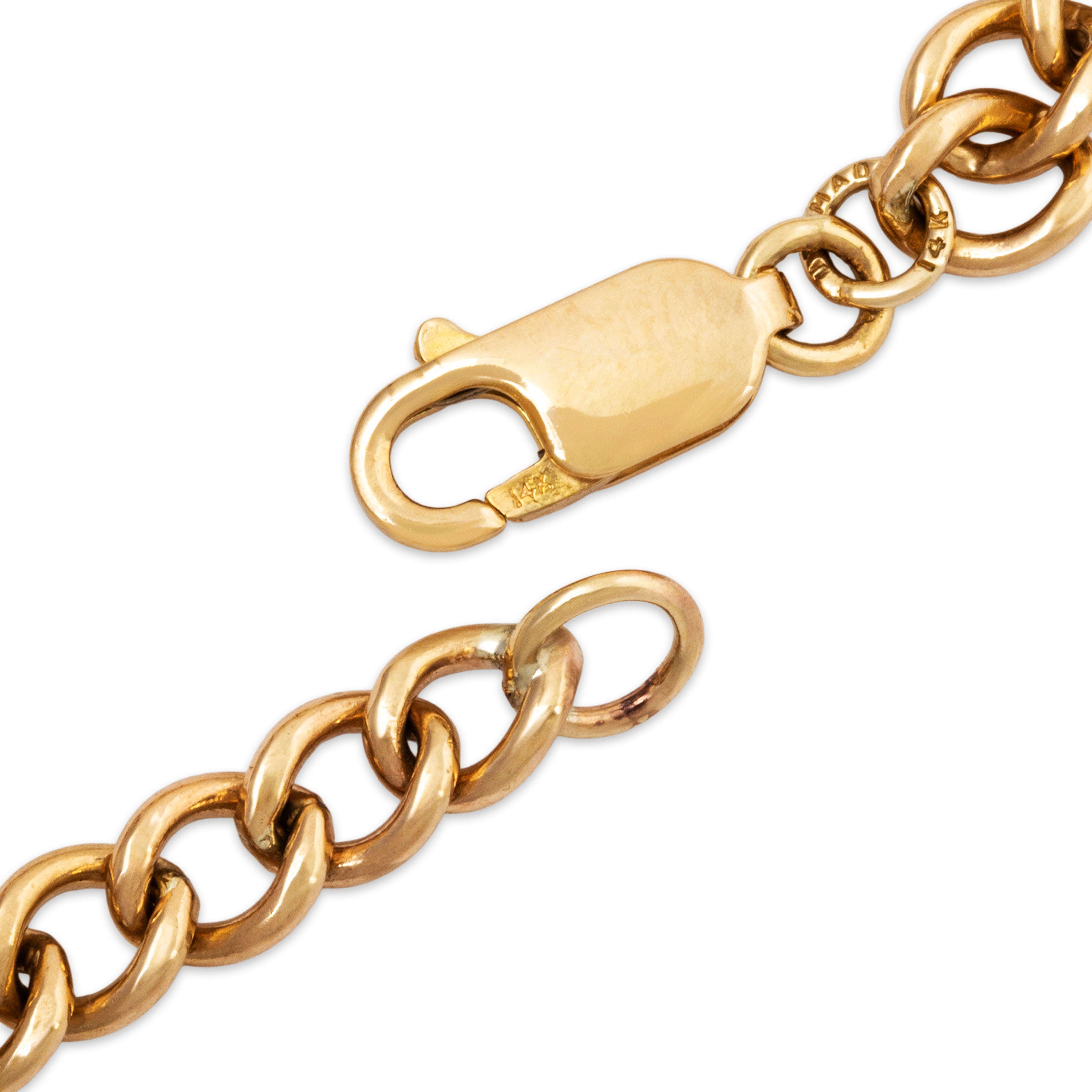 Vintage Heavy 14k Yellow Gold Quintessential Curb Link Bracelet 7.25、mySite、hinf8tx79