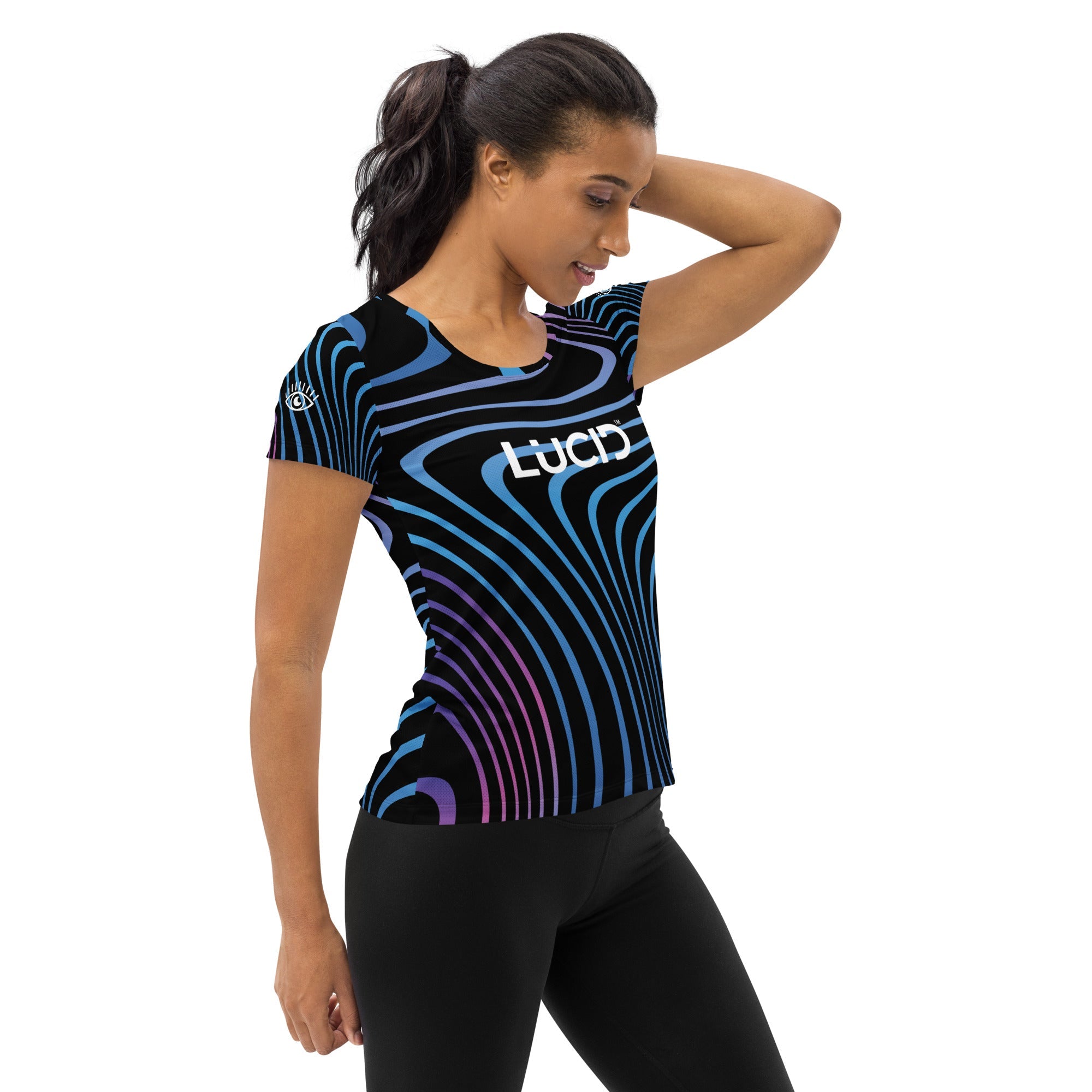 Women's Color Swirl Athletic T-shirt、mySite、gigharbornorthrealestate