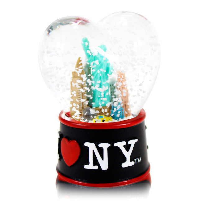 45MM Heart-Shaped I Love NY Snow Globe | New York Gifts for Her (3 colors)、mySite、vikingsvslions
