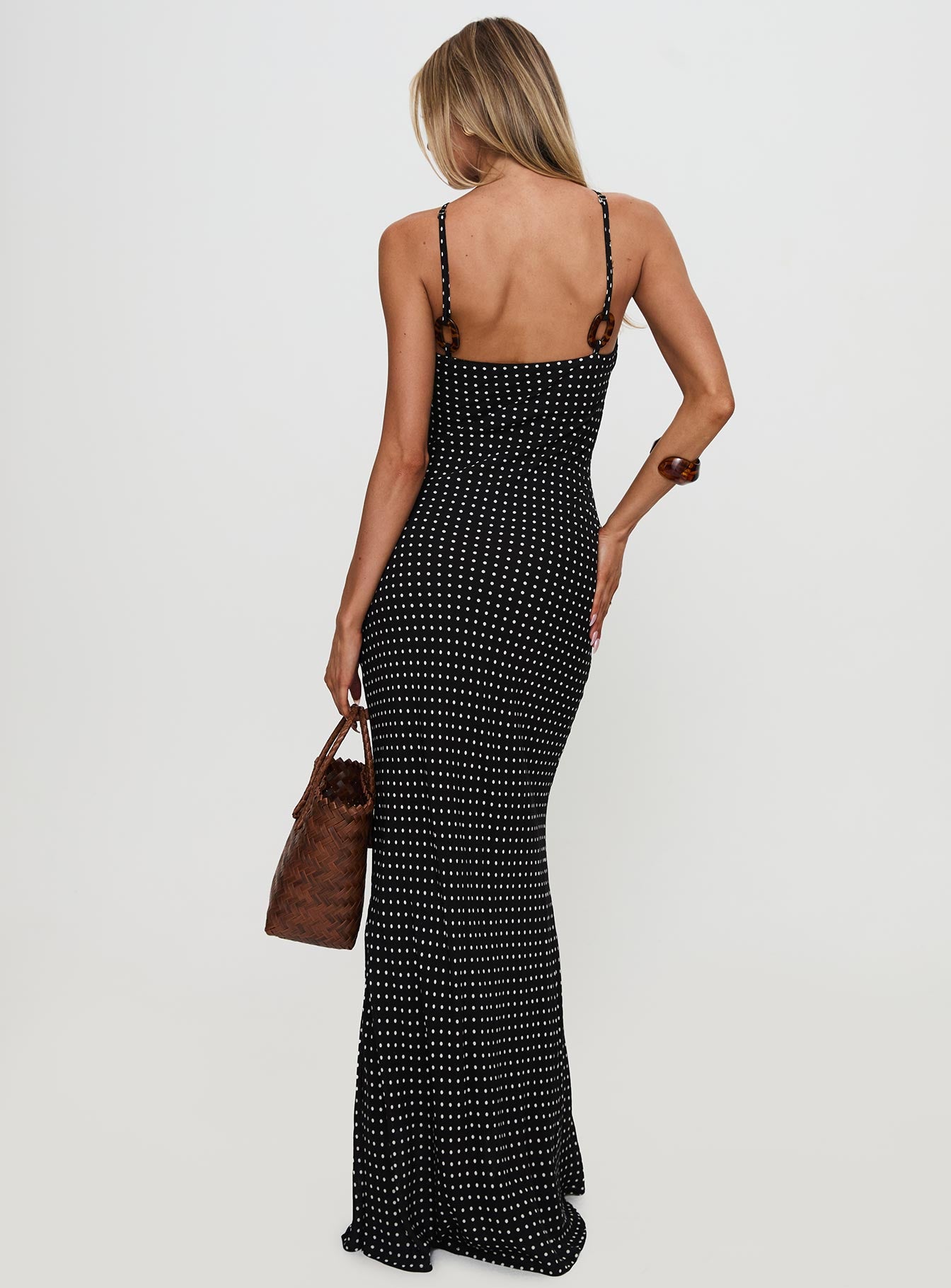 Evyn Halter Maxi Dress Polka Dot、mySite、solidvoid