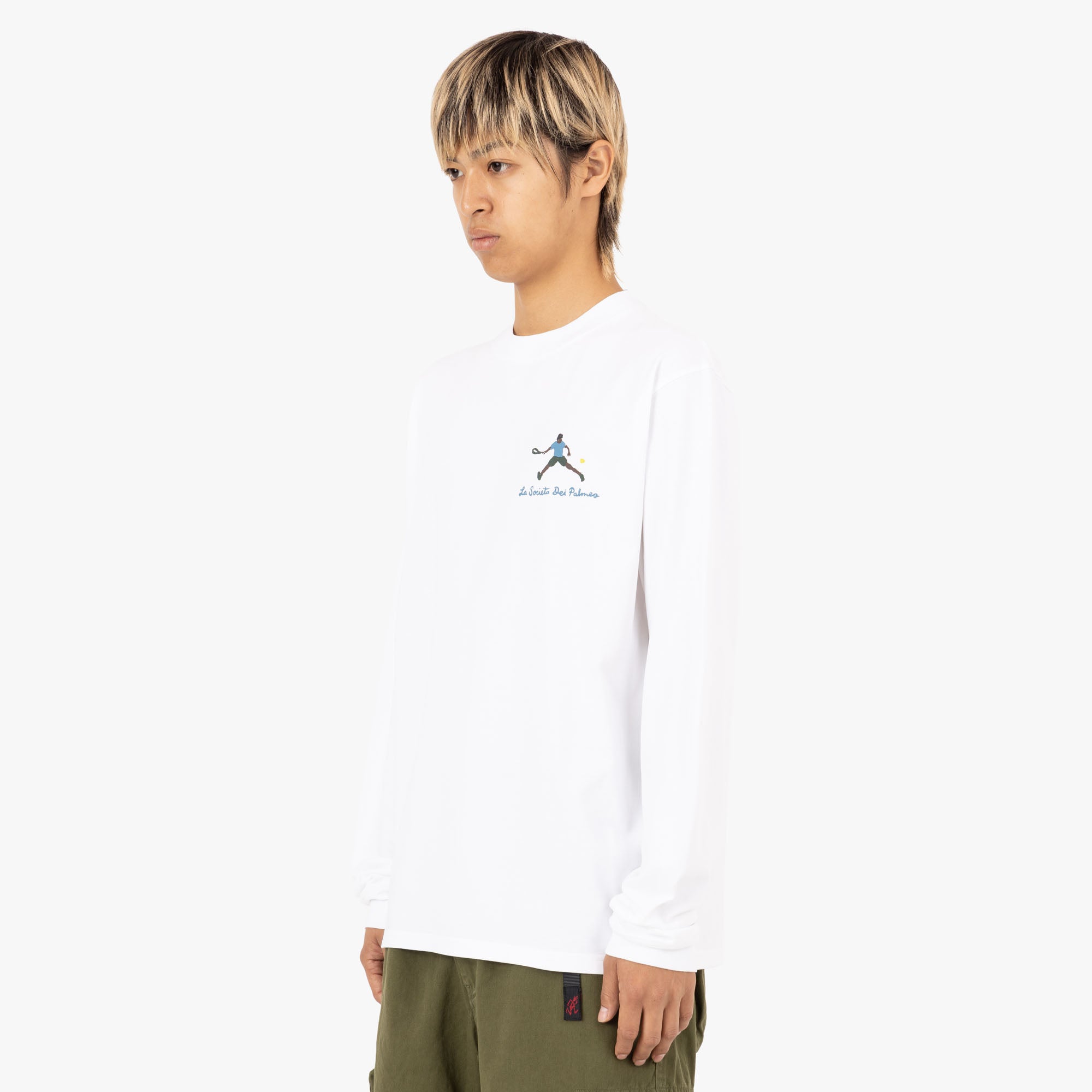  Palmes Societ� LS T-Shirt / White、mySite、merchandisen