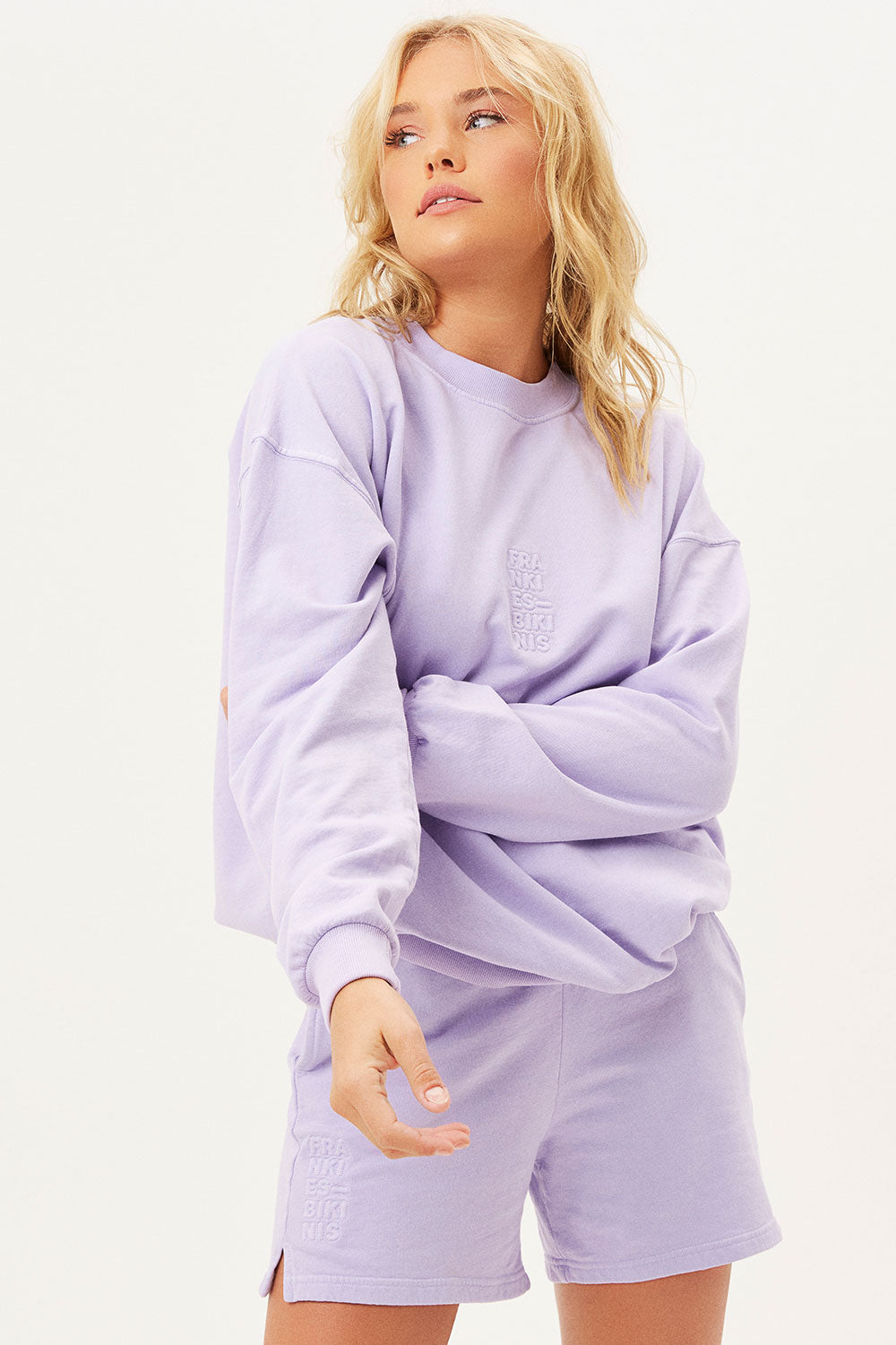  Burl High Waist Oversized Sweat Shorts - Lilac、mySite、ashleygrahame