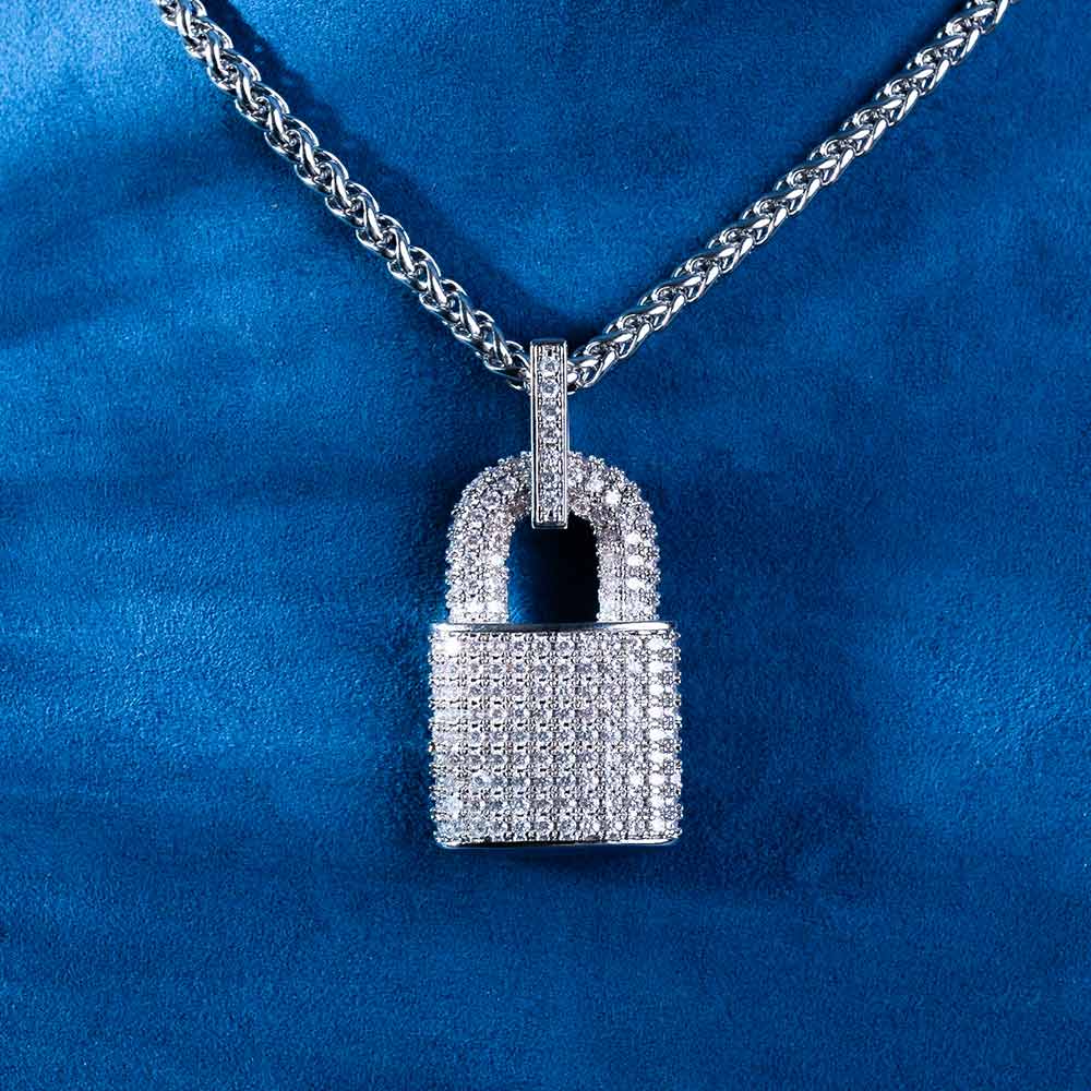 Moissanite Padlock Pendant 14K Gold、mySite、hinf8tx79