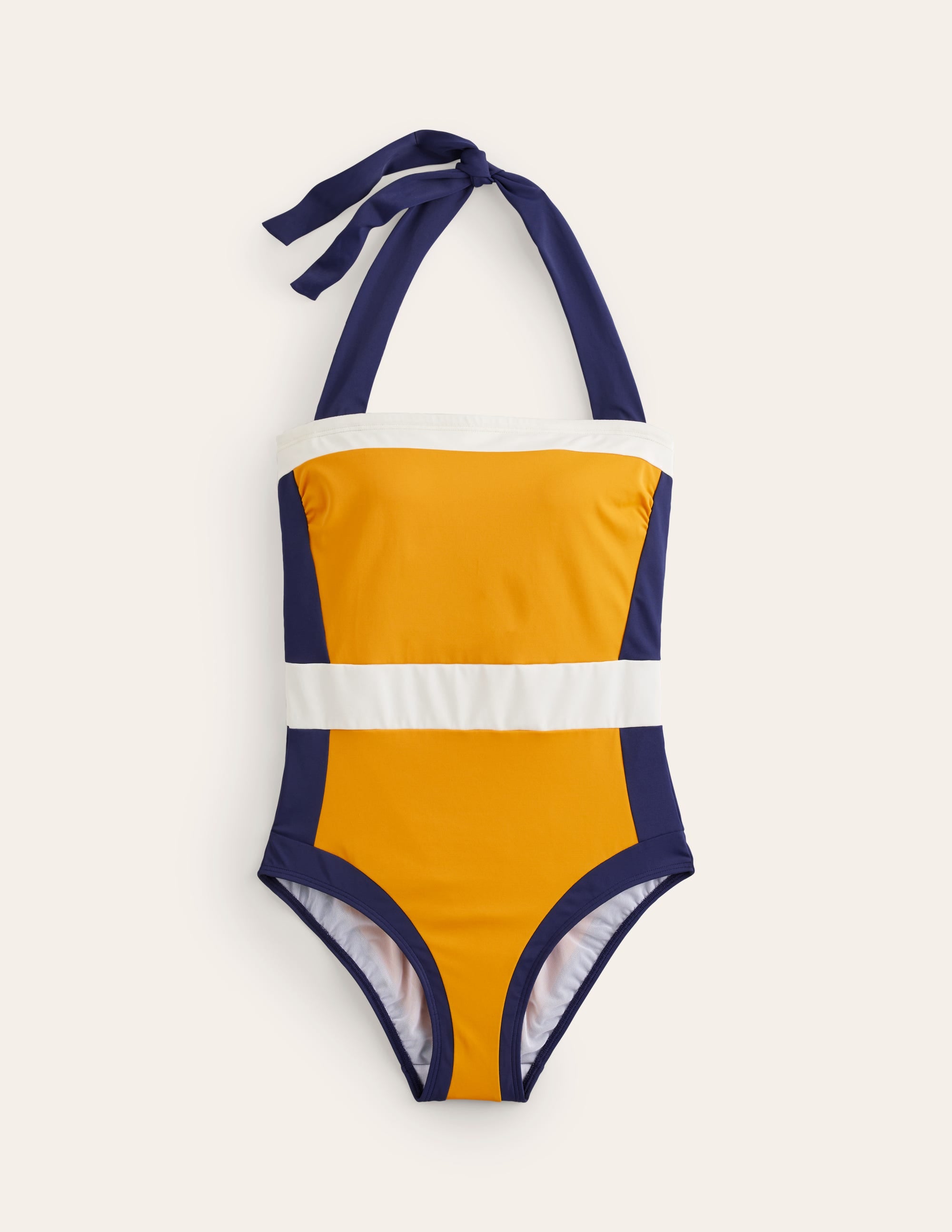  Santorini Halterneck Swimsuit-Saffron Yellow Colourblock、mySite、ashleygrahame