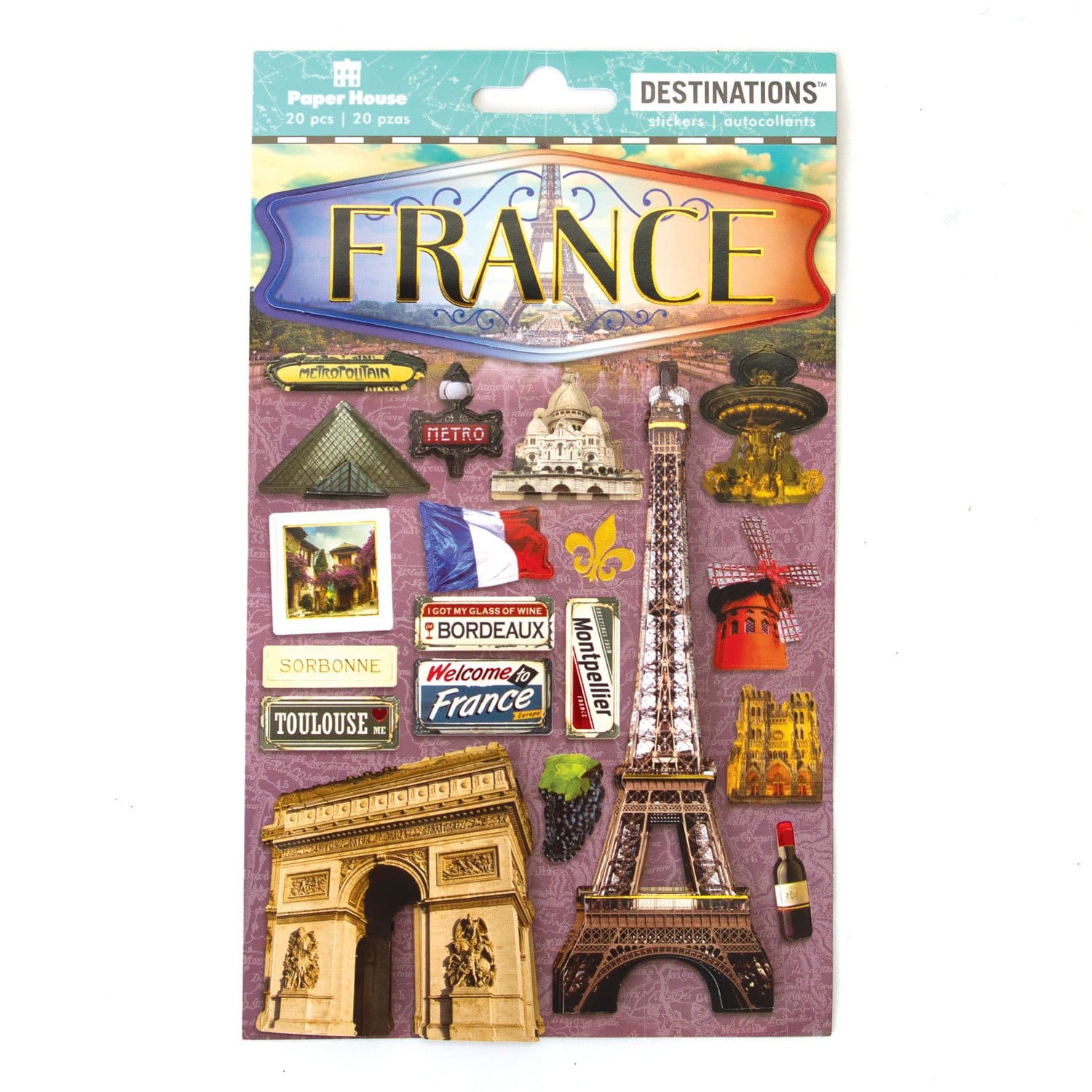  Scrapbook Stickers - 3D France Stickers、mySite、ghnorth