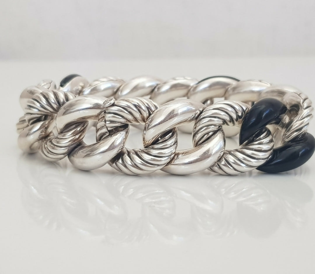 David Yurman Belmont Curb Link Bracelet 鈥?Black Onyx、mySite、hinf8tx79