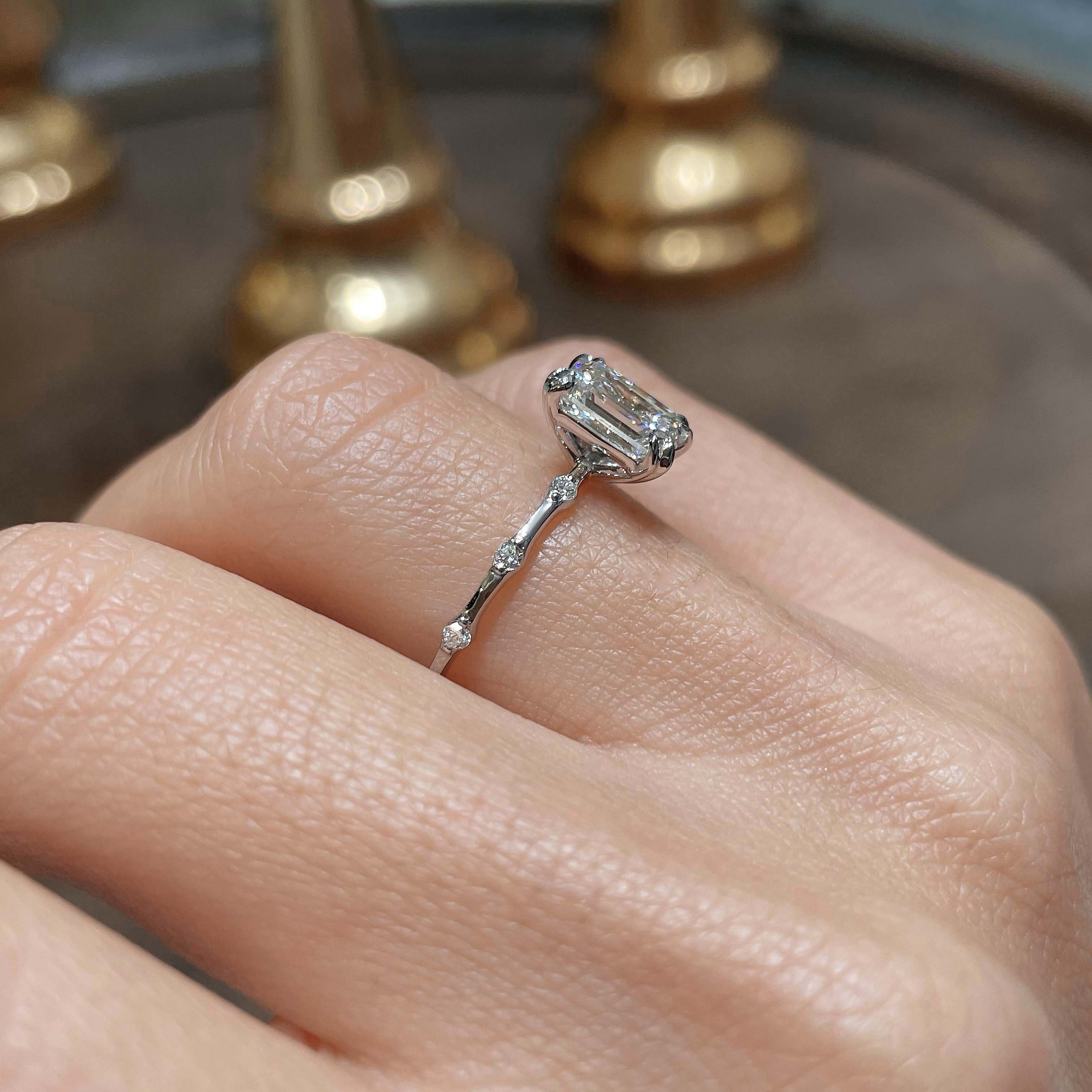 Wilma Lab Grown Diamond Ring -18K White Gold、mySite、hinf8tx79