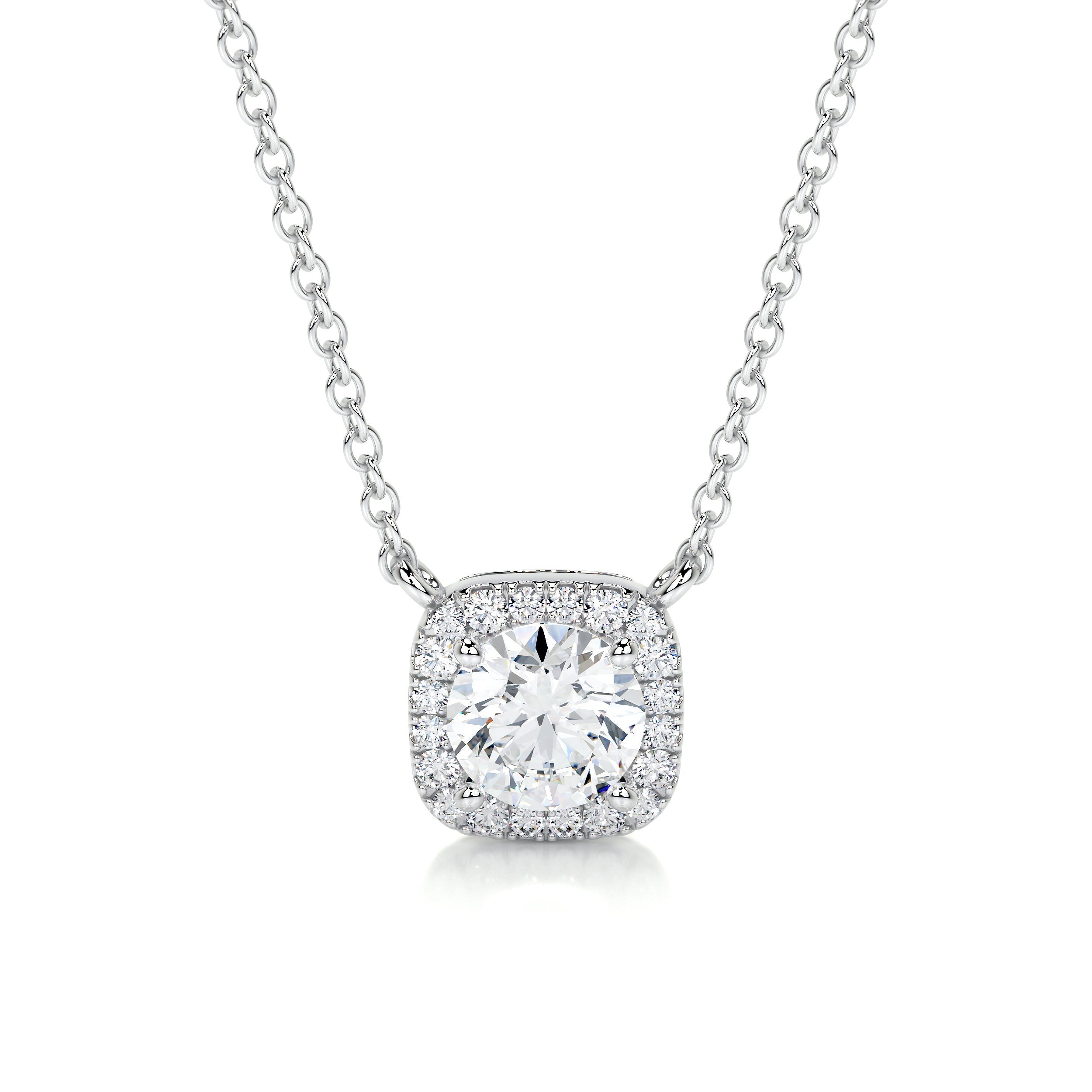 Claudia Lab Grown Diamond Pendant -18K White Gold、mySite、hinf8tx79