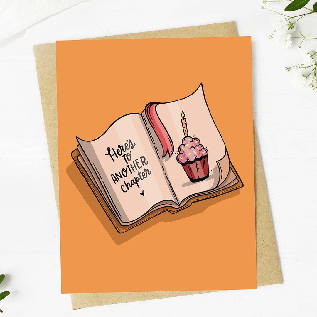  Here's to another chapter Bookish Birthday Card、mySite、elrpsem3k