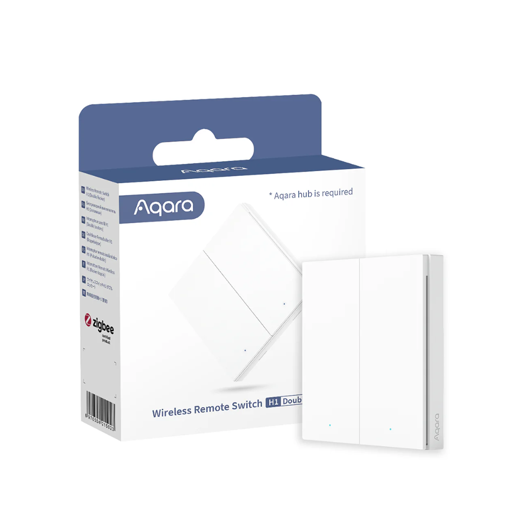 Aqara Interruptor Remoto Sem Fios H1 (2 Botões) Zigbee 3.0 em Branco、mySite、fannypackpong