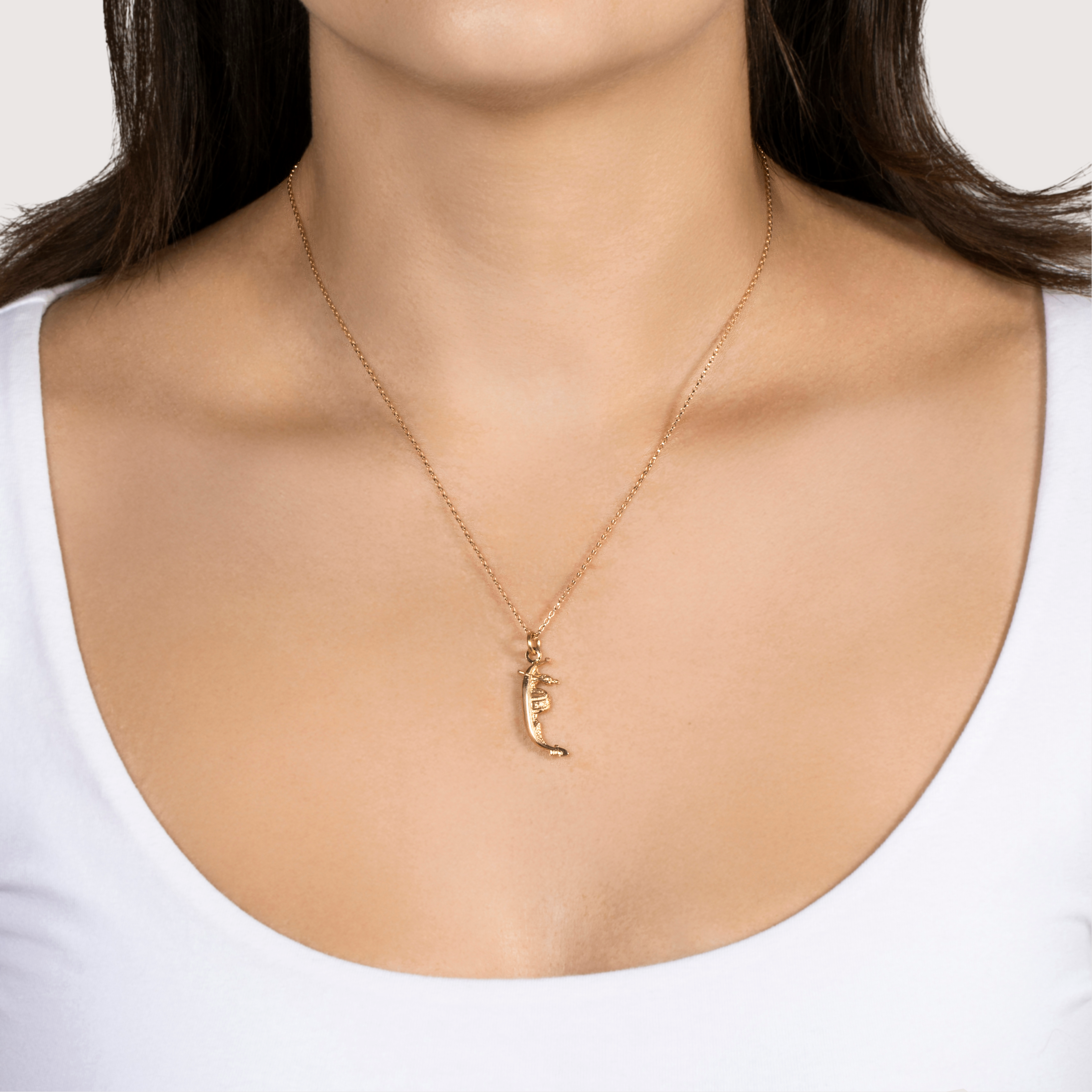 Vintage 18k Yellow Gold Three-dimensional Gondola Charm /Pendant、mySite、hinf8tx79