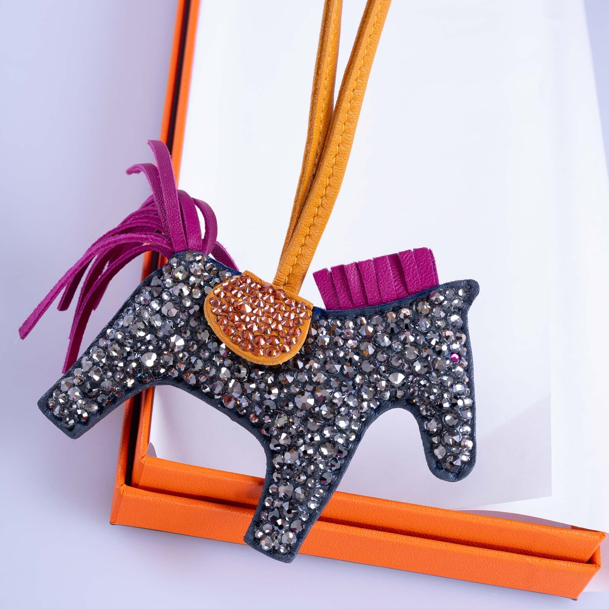 Hermès Rodeo Milo Grigri Light Gray Charm Custom Swarovski PM、mySite、garminoutage.com