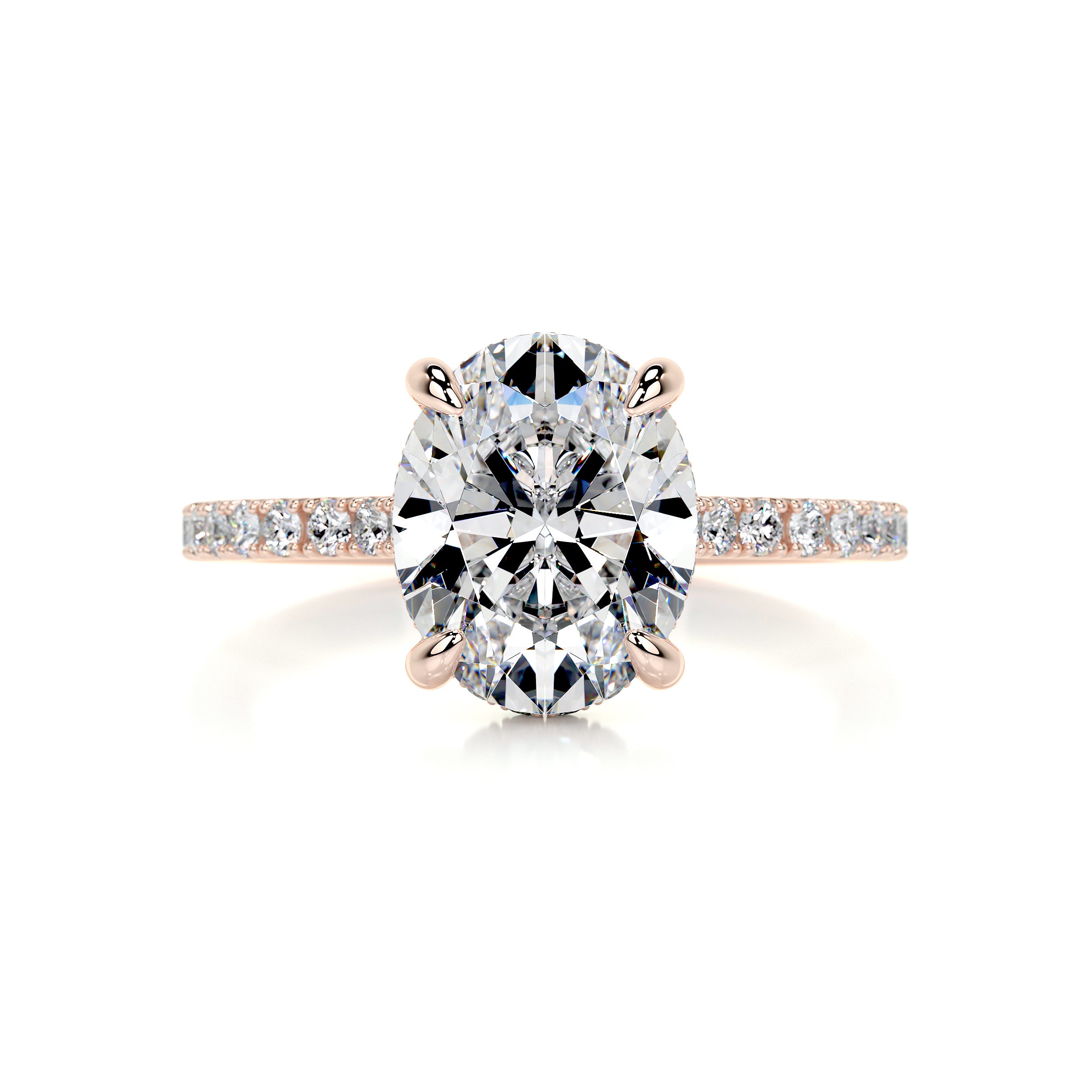 Dionne Moissanite & Diamond Ring -14K Rose Gold、mySite、hinf8tx79