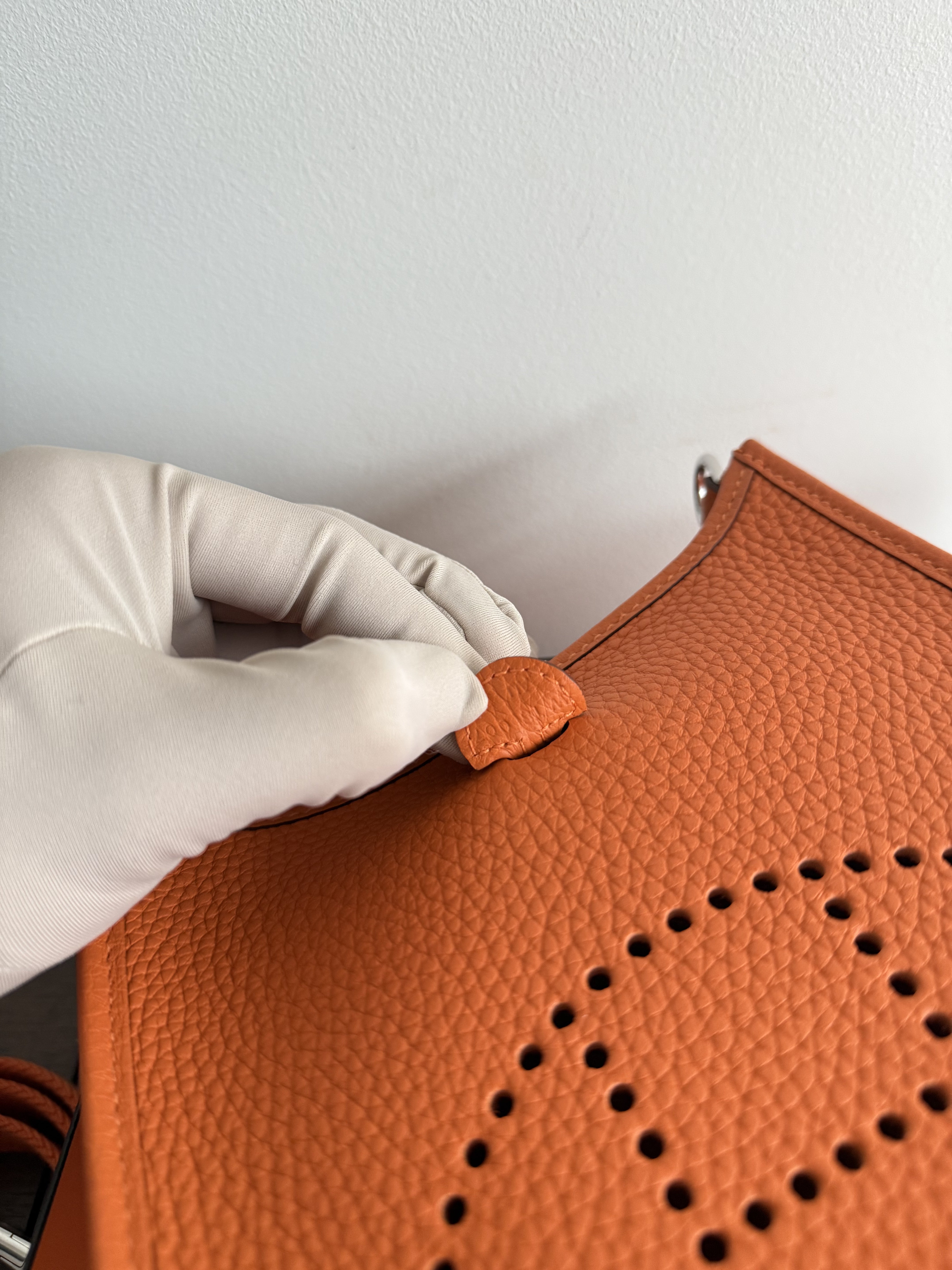 Hermès Mini Evelyne 16 Bag Orange Clemence PHW、mySite、garminoutage.com