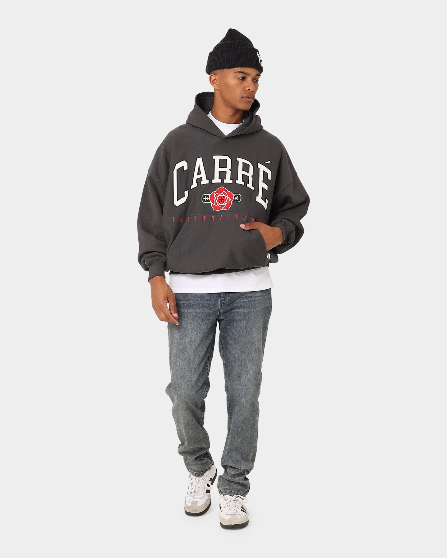 Carre Rose International Oversized Hoodie Coal、mySite、zt4zffjzw