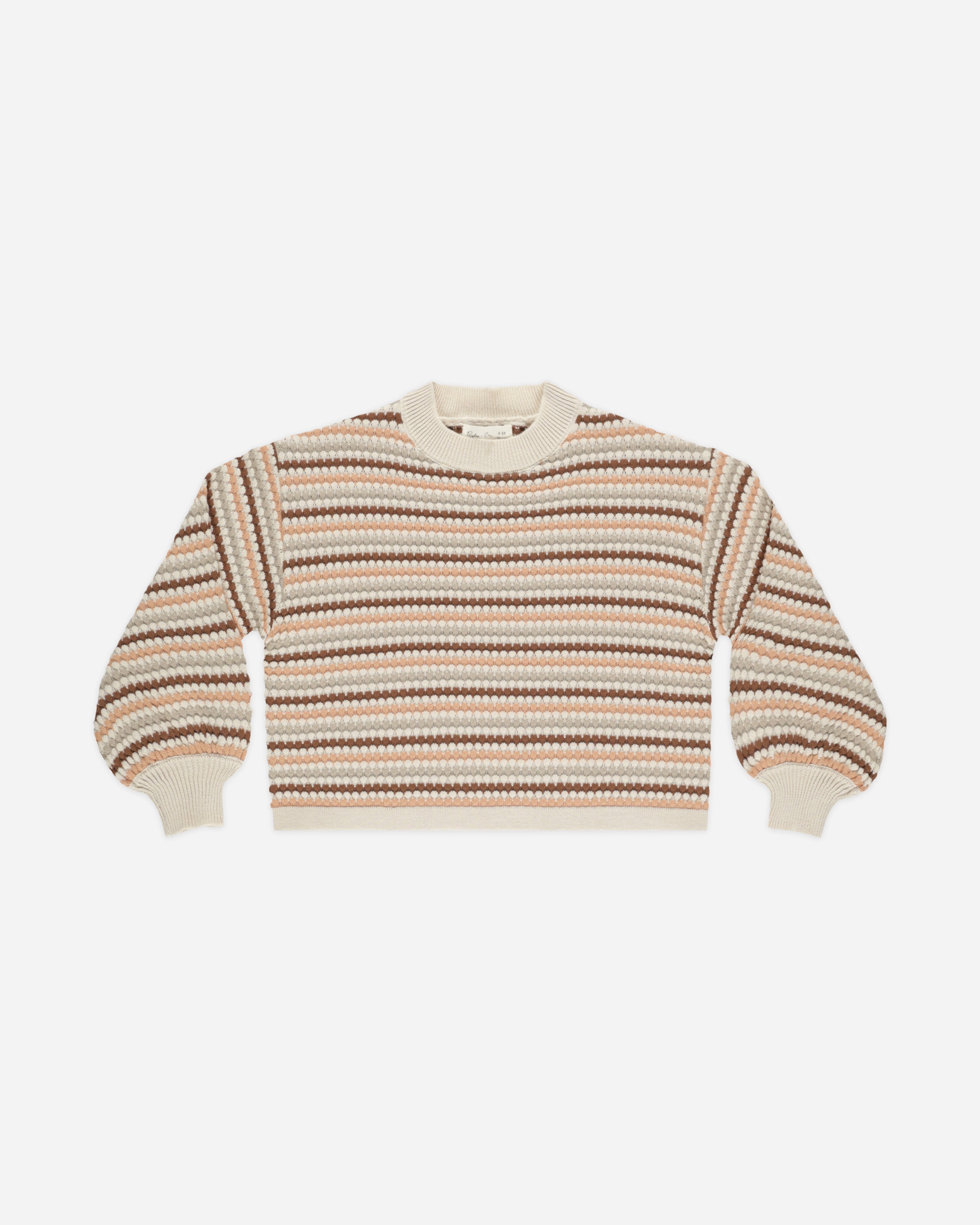  Boxy Crop Sweater || Honeycomb Stripe、mySite、layawaytickets